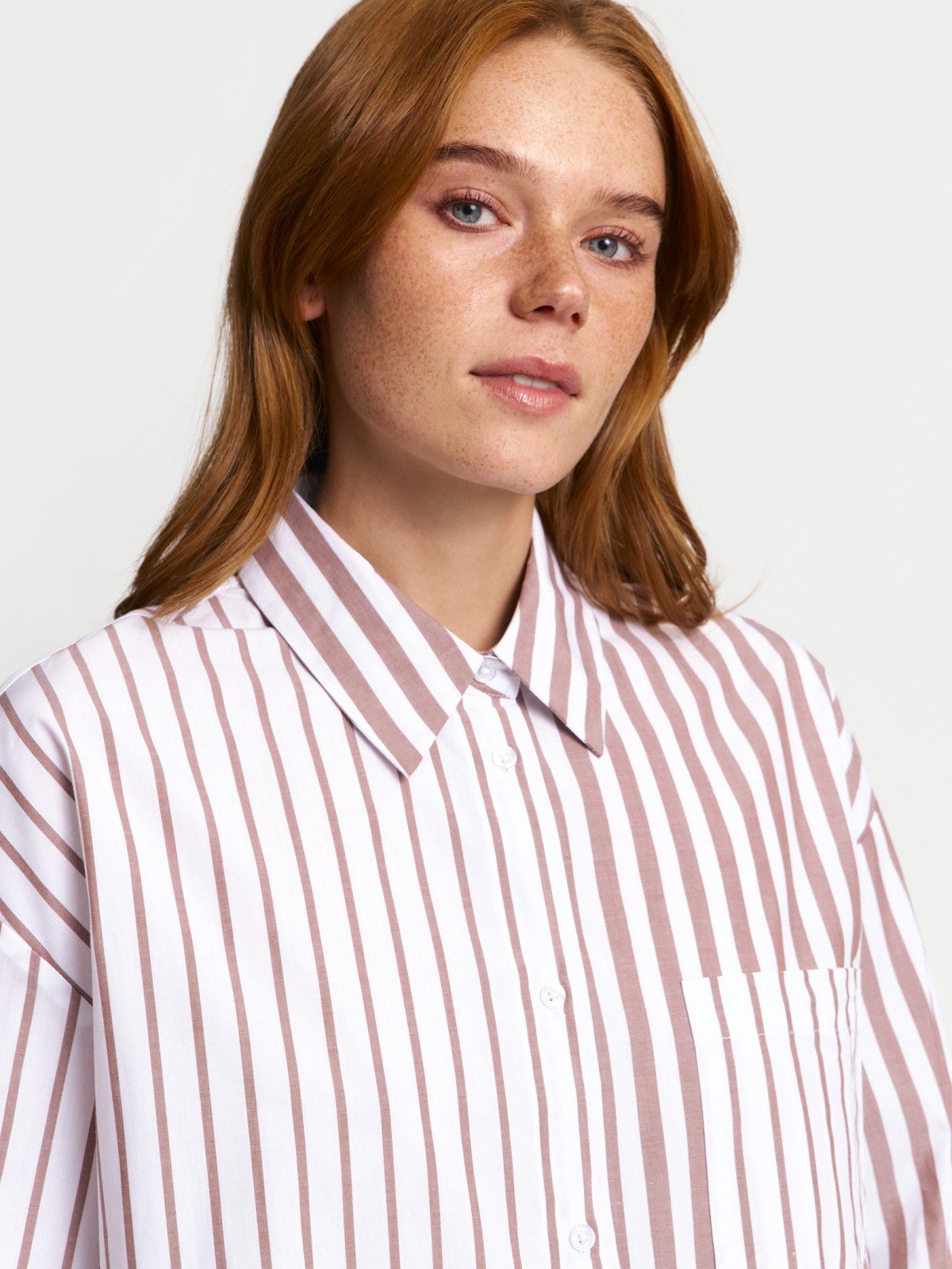 Рубашка из хлопка в полоску