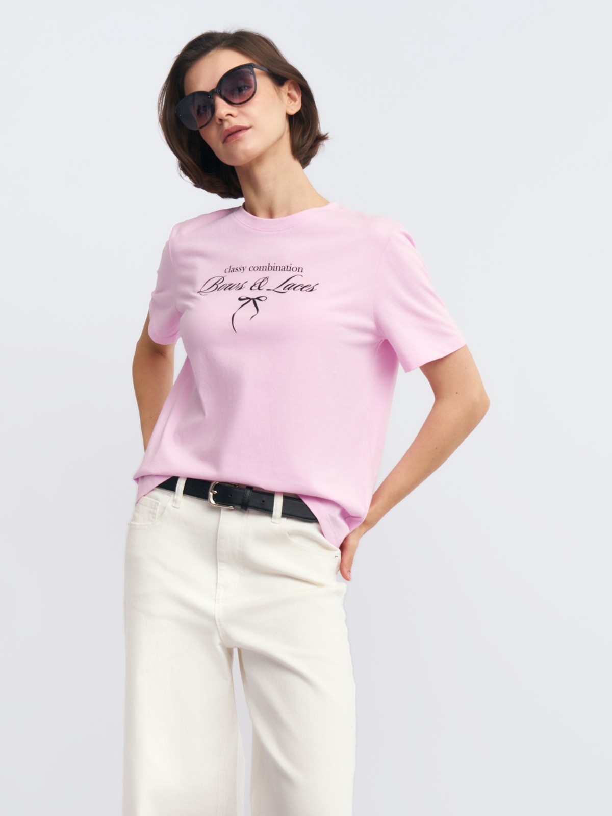 Футболка из хлопка с надписью