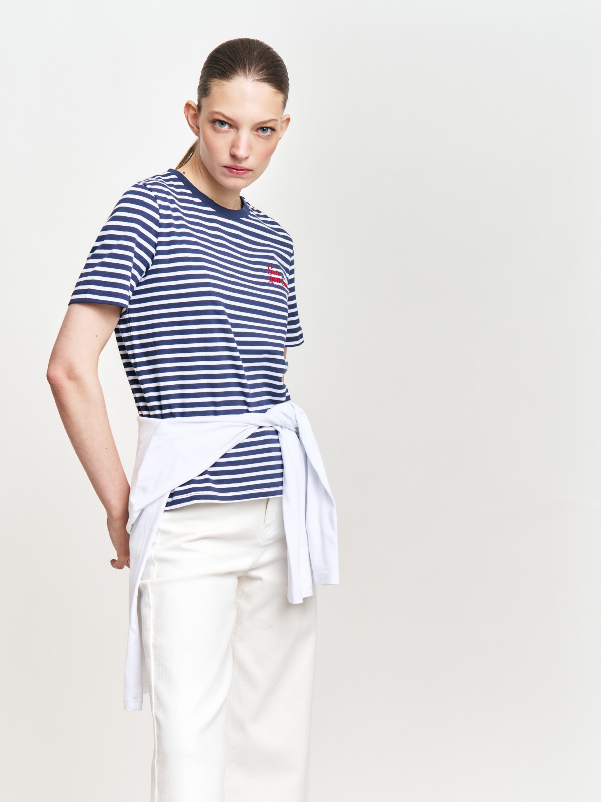 Футболка из хлопка в полоску