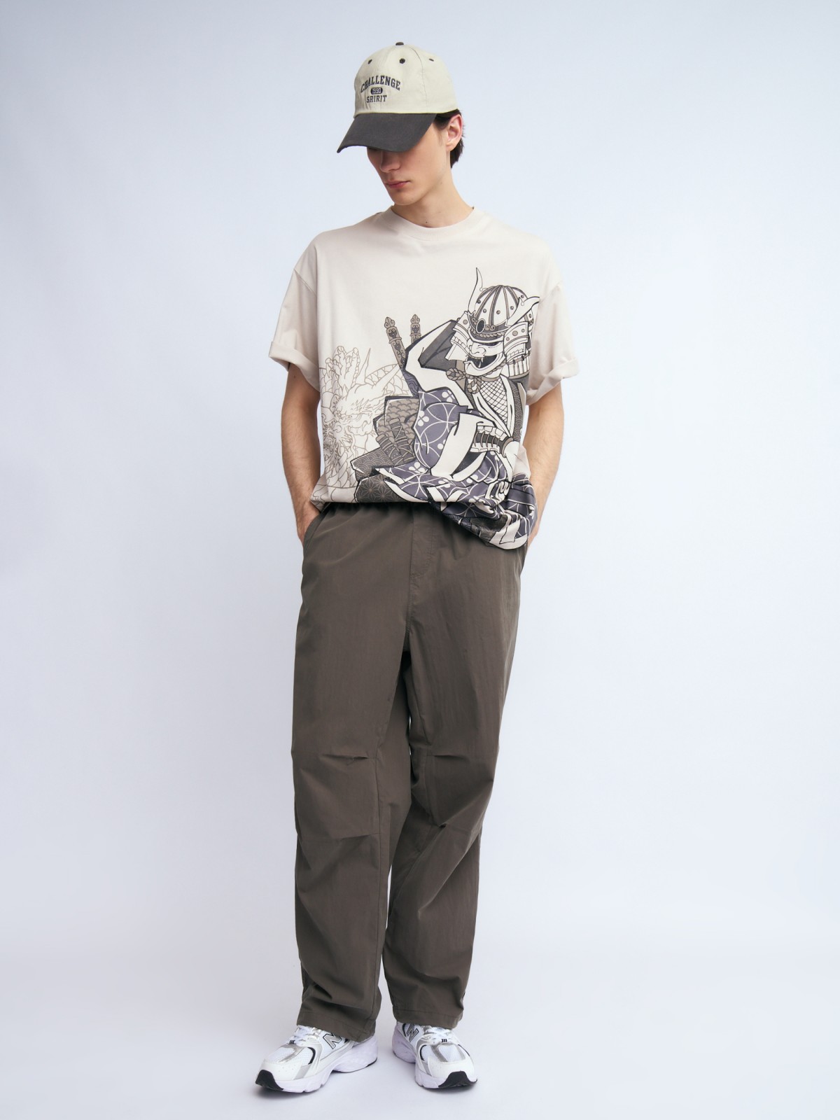 Брюки-джоггеры из хлопка и нейлона