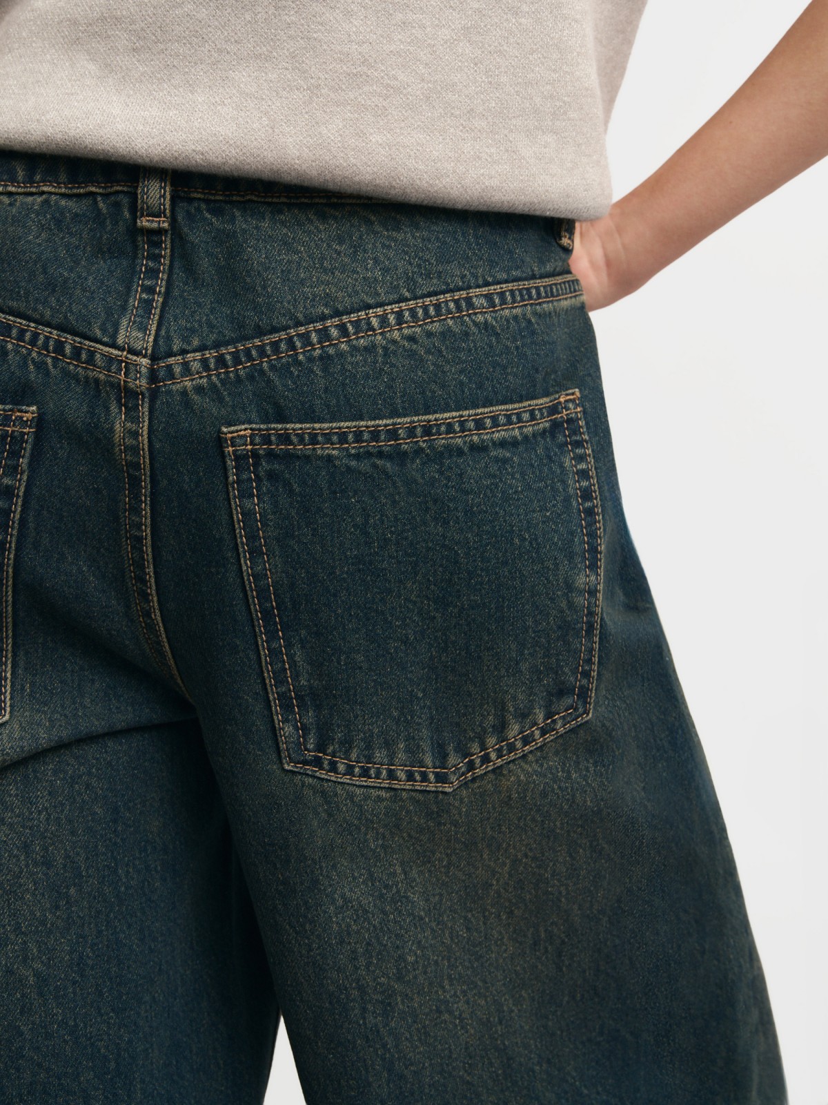 Джинсы силуэта Wide с посадкой Loose