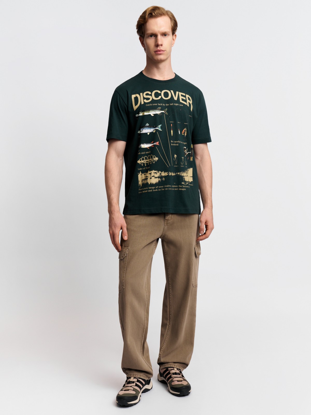 Футболка из хлопка с принтом