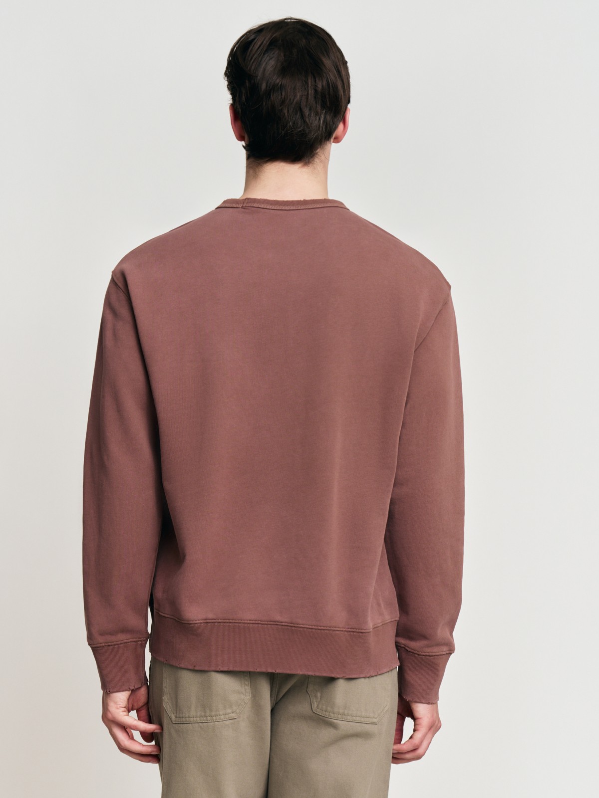 Трикотажный свитшот из хлопка однотонный