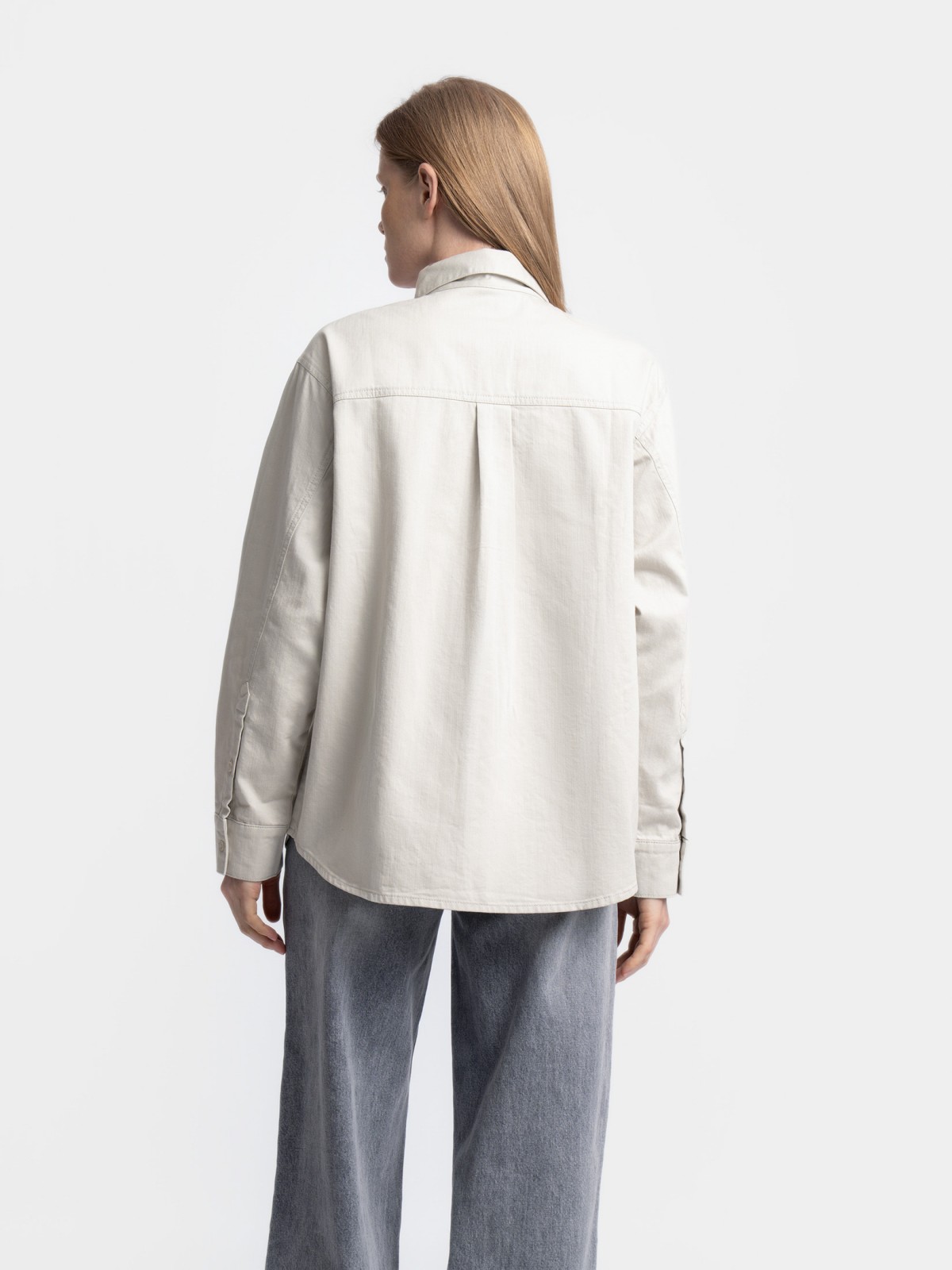 Рубашка оверсайз силуэта из хлопка