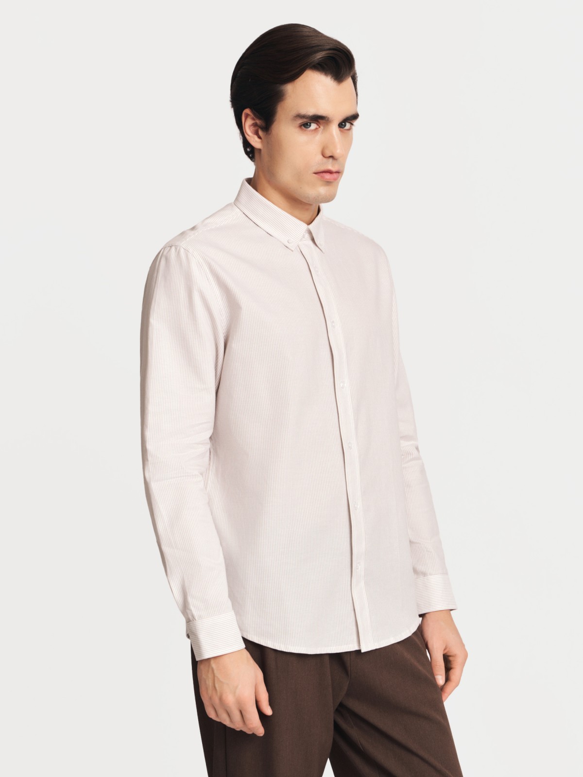 Рубашка в полоску из хлопка