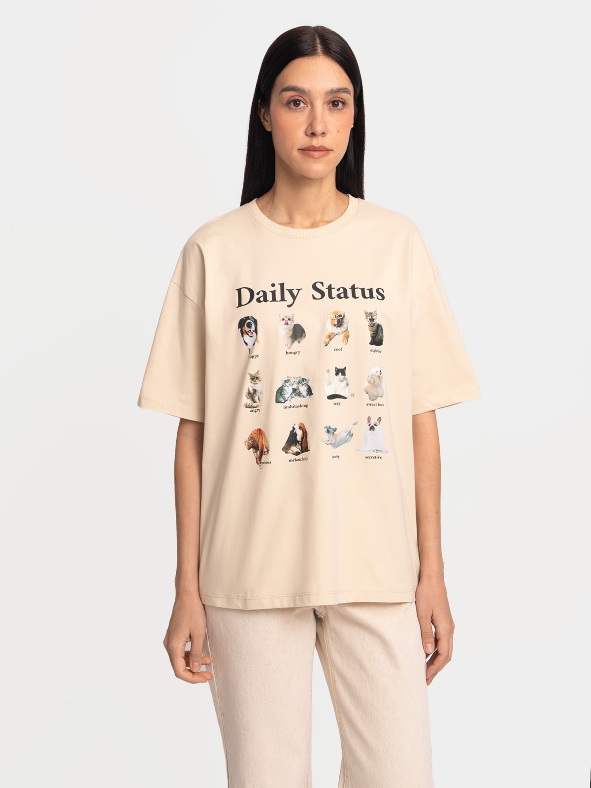 Футболка с коротким рукавом и принтом