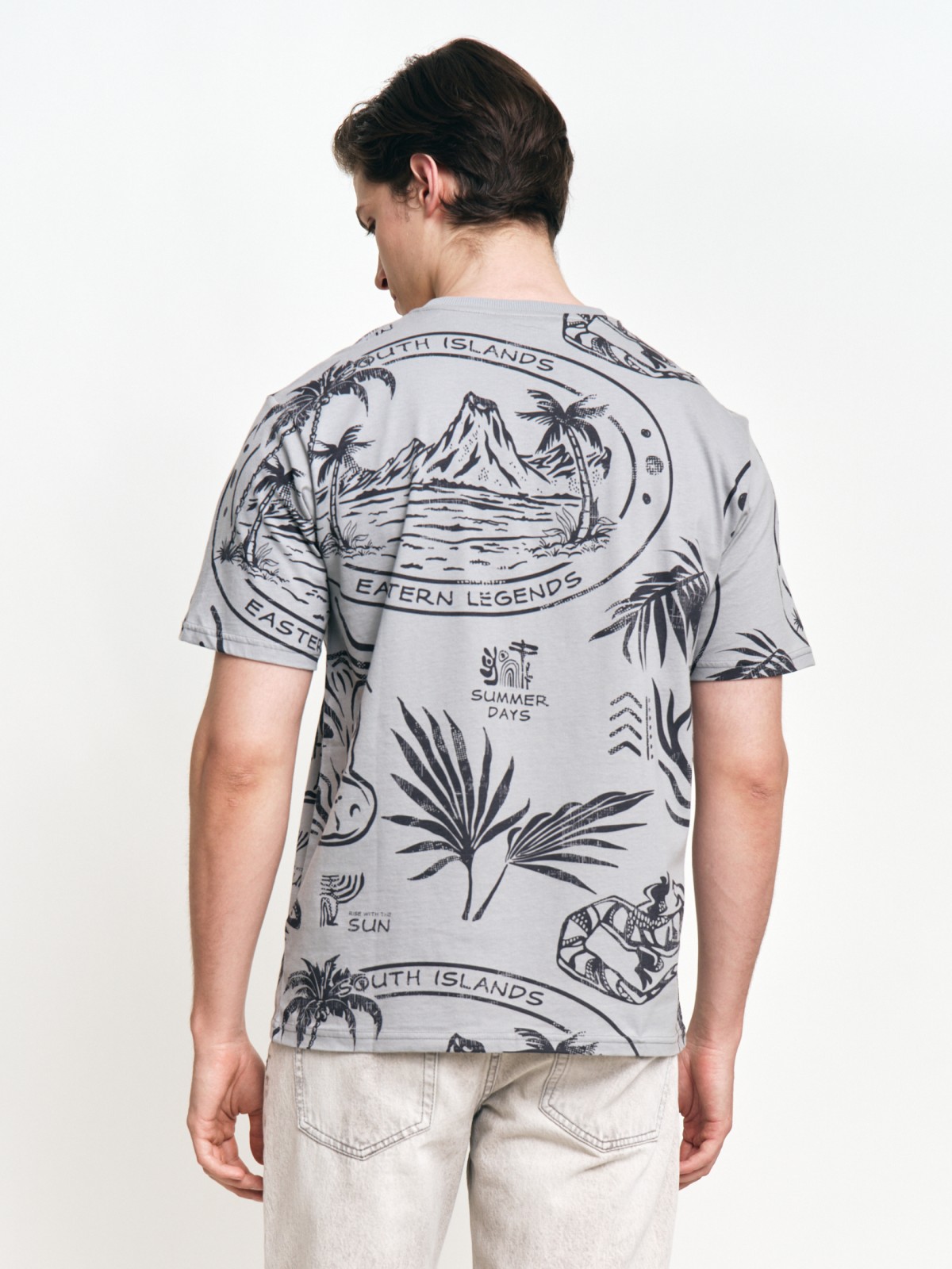 Футболка из хлопка с принтом