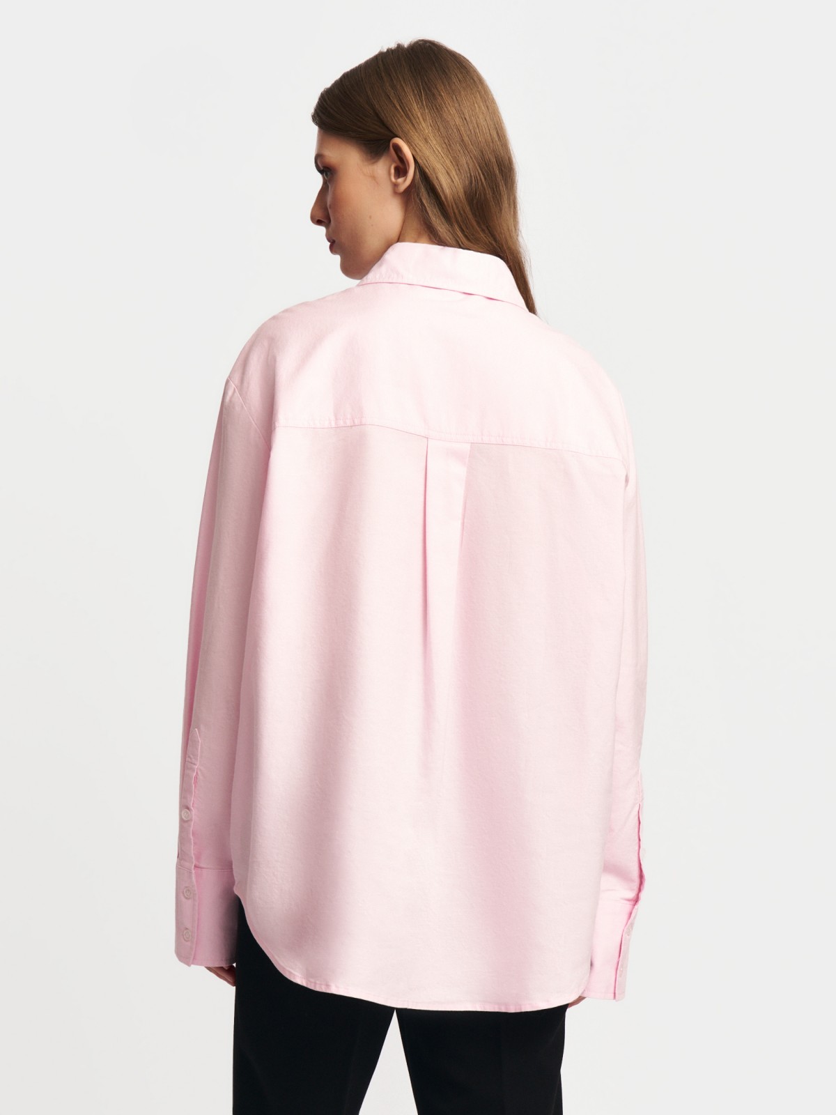 Рубашка оверсайз силуэта из хлопка