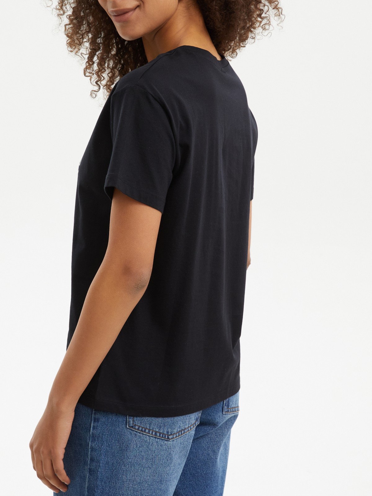 Футболка из хлопка с принтом-надписью