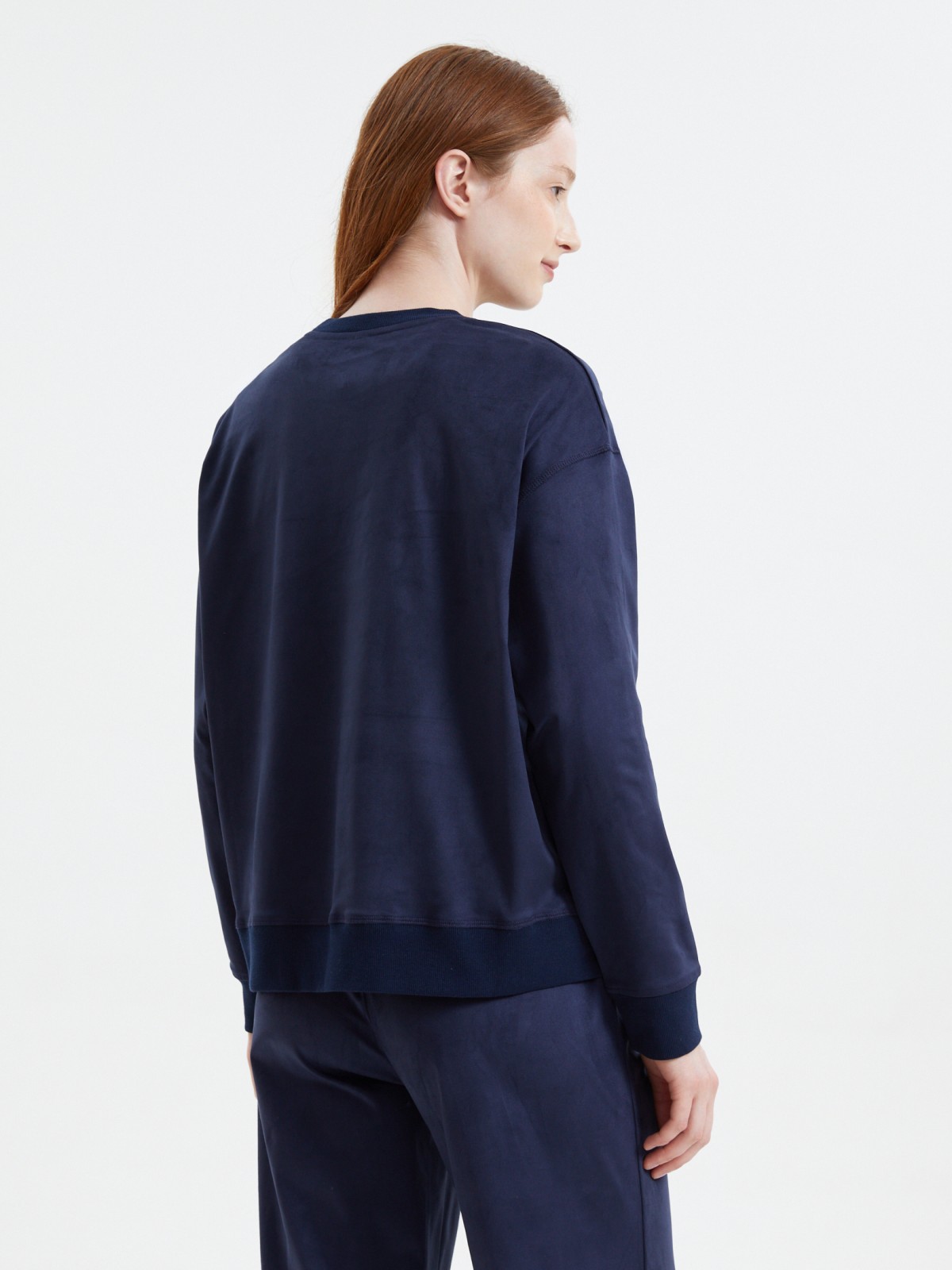 Замшевый свитшот