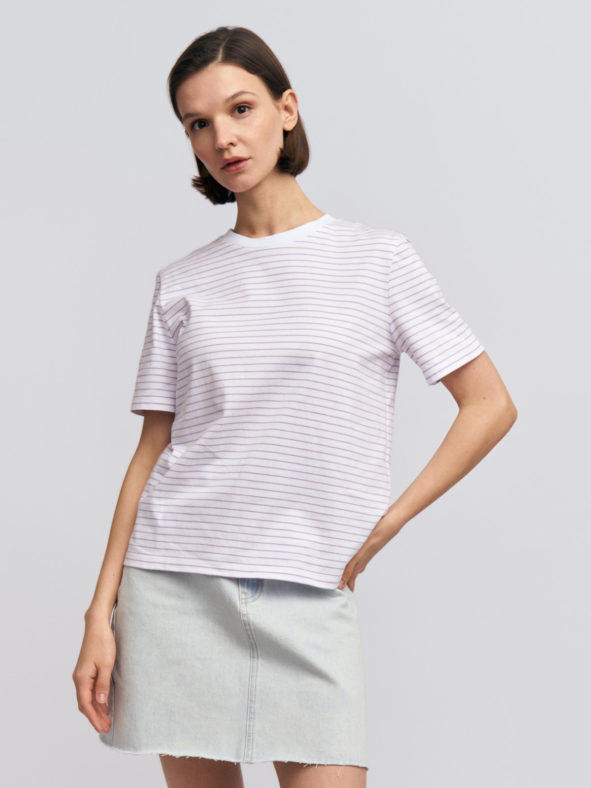 Футболка из хлопка в полоску