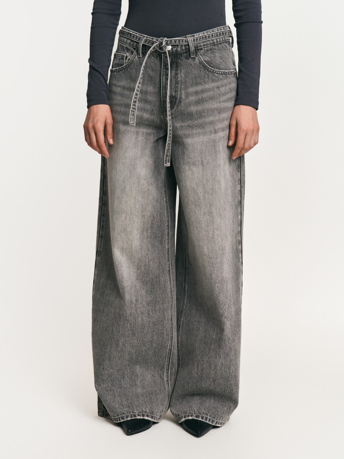 Джинсы силуэта Wide с посадкой Loose