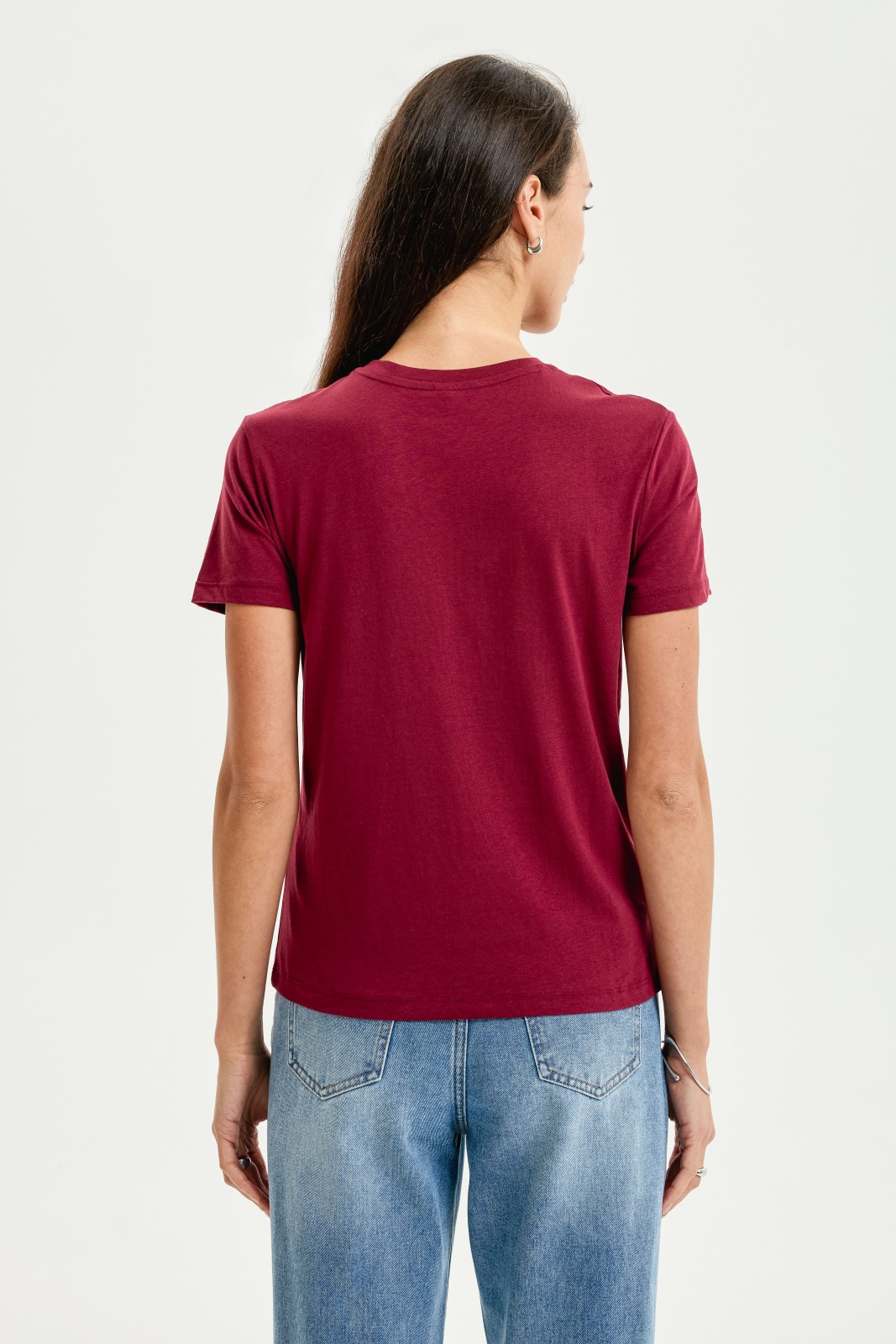 Футболка из хлопка однотонная