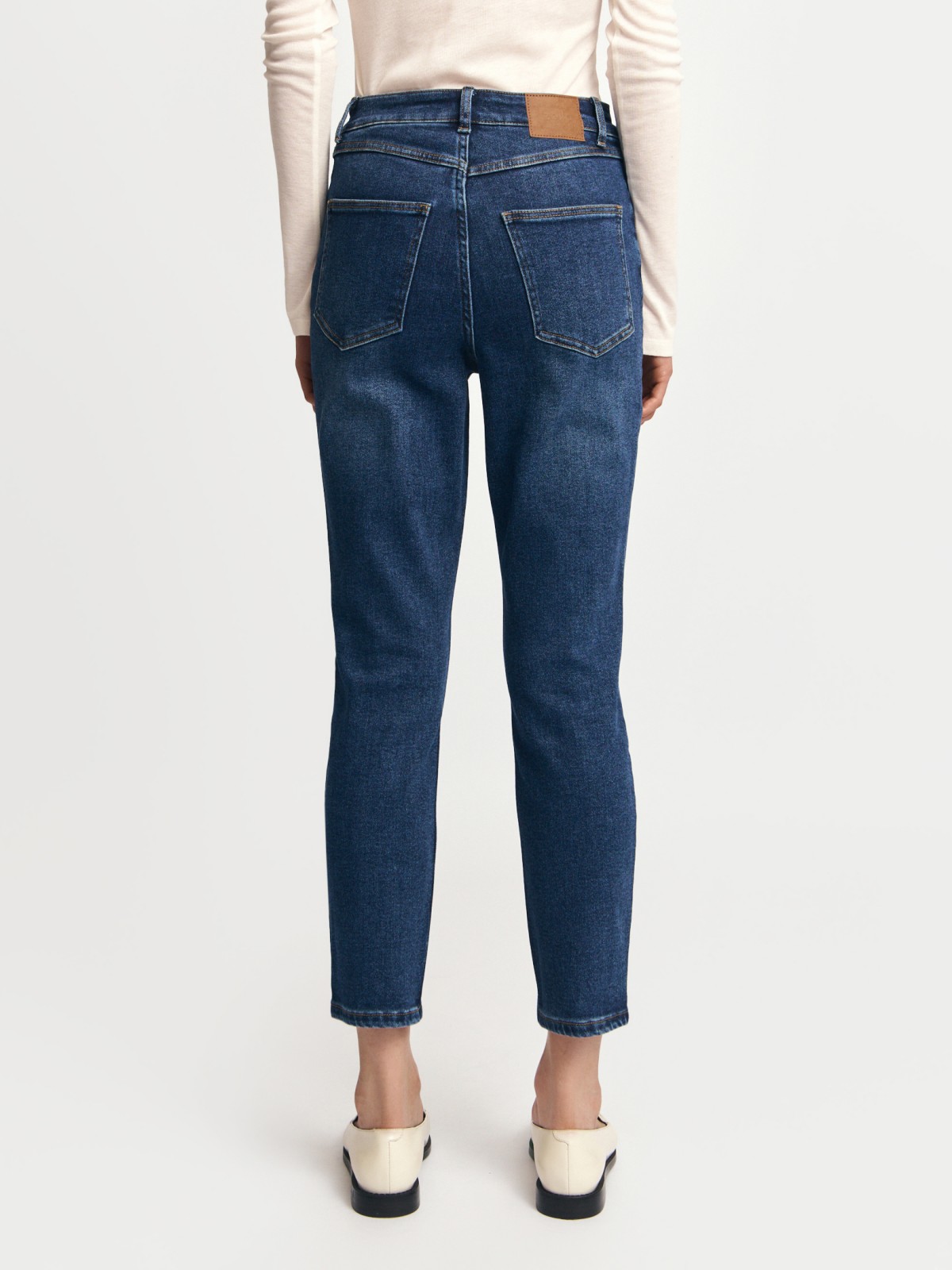 Джинсы силуэта Slim с высокой посадкой