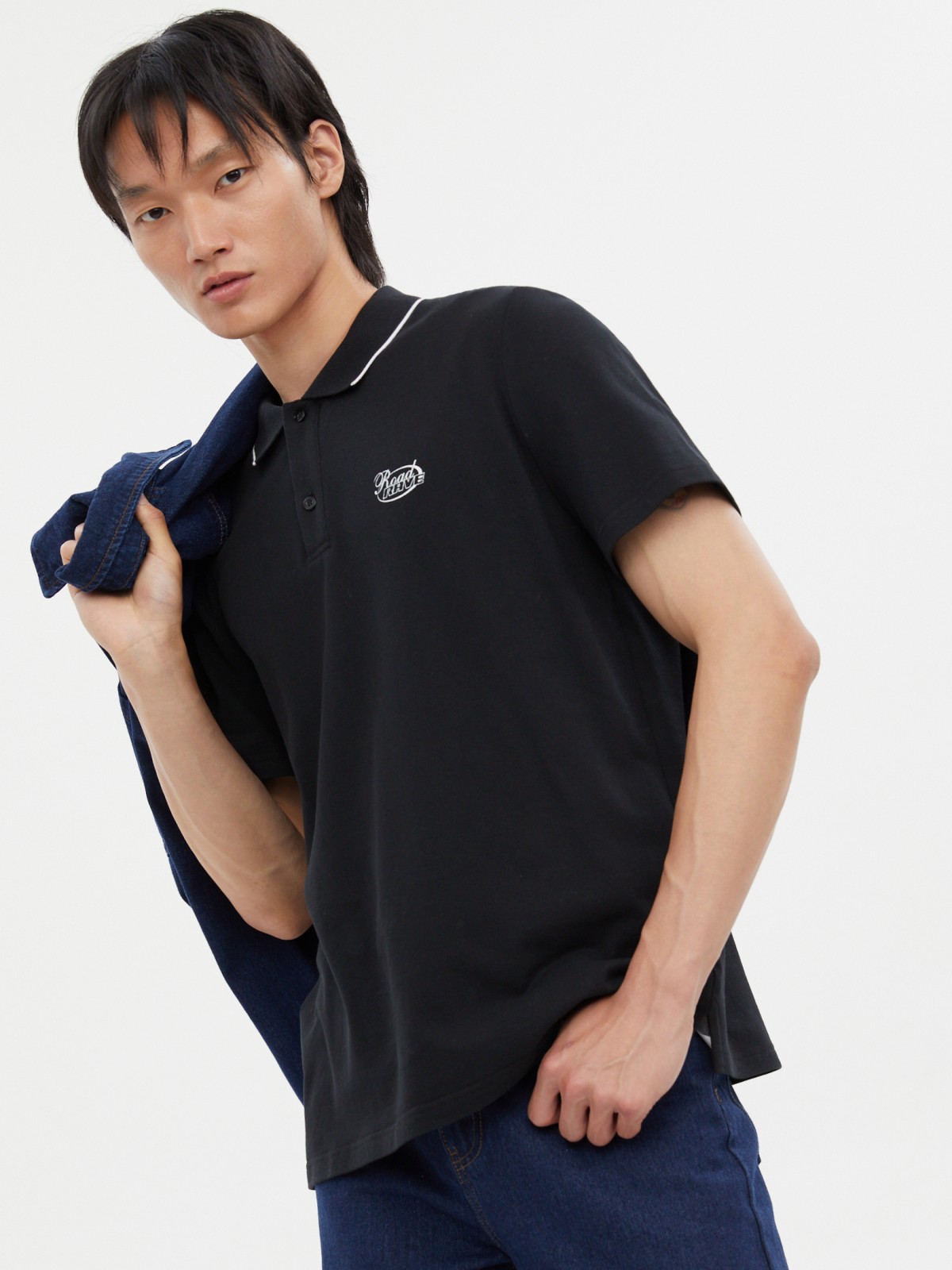 Футболка поло из хлопка с логотипом 799₽