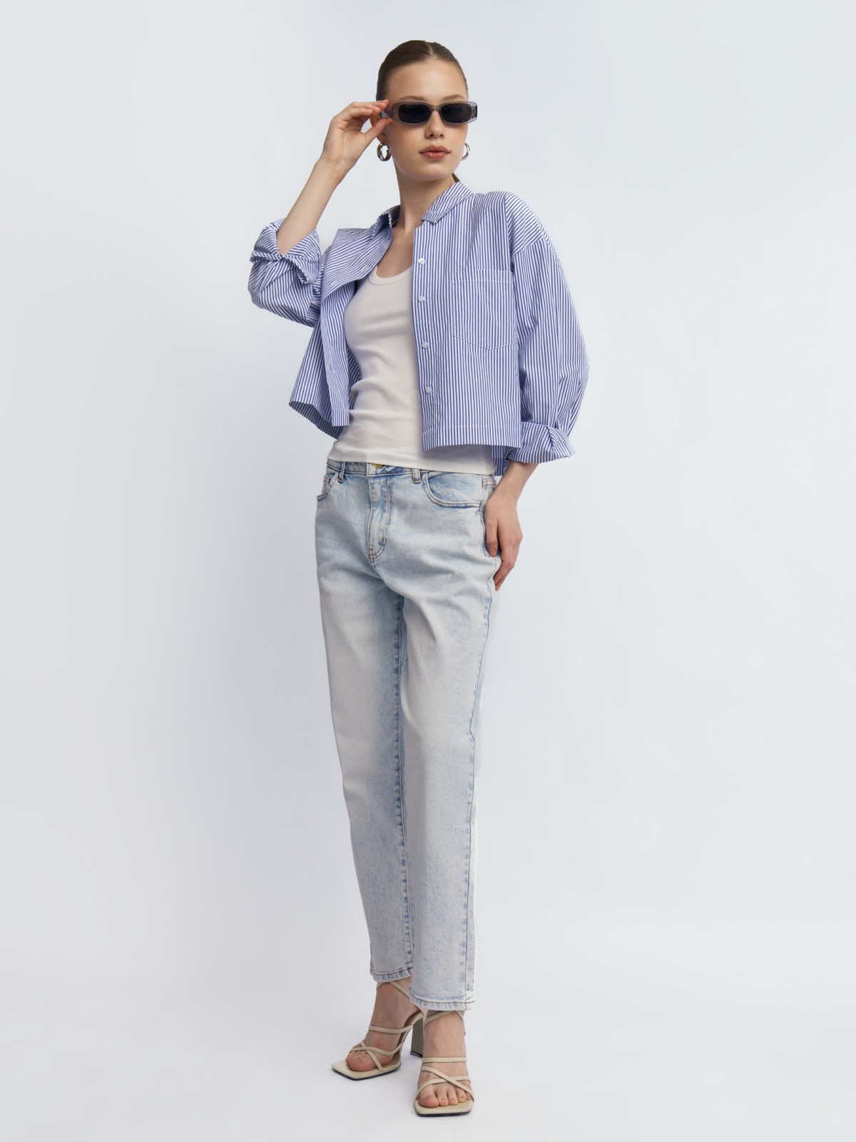 Джинсы силуэта Mom comfort из хлопка