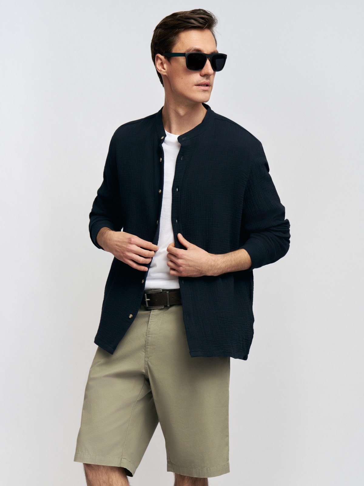 Шорты из хлопка с отворотами