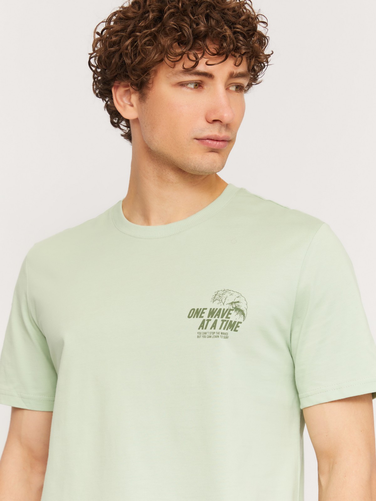 Футболка из хлопка с надписью