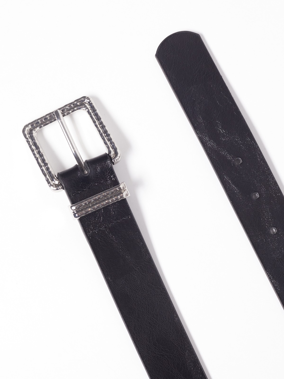 Ремень с акцентной пряжкой zolla 02211936J215, цвет черный, размер S - фото 2