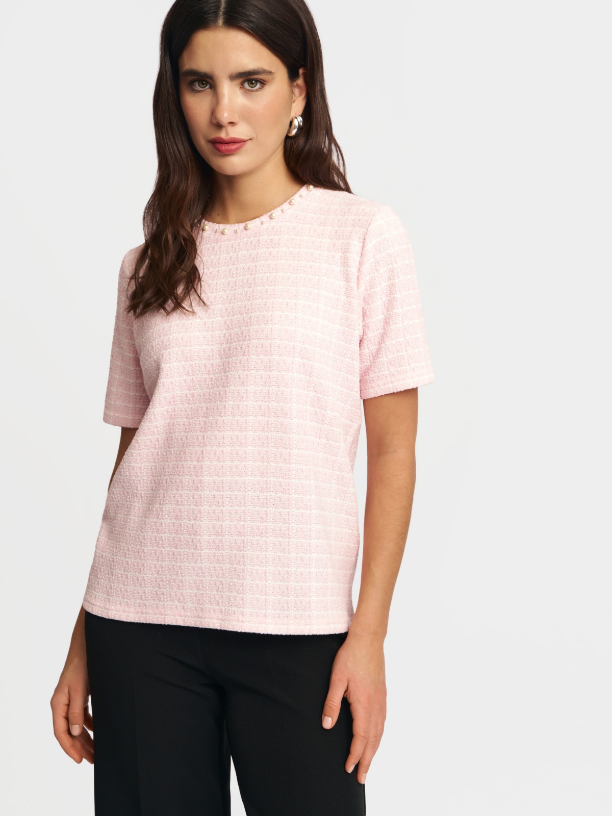 Твидовая футболка