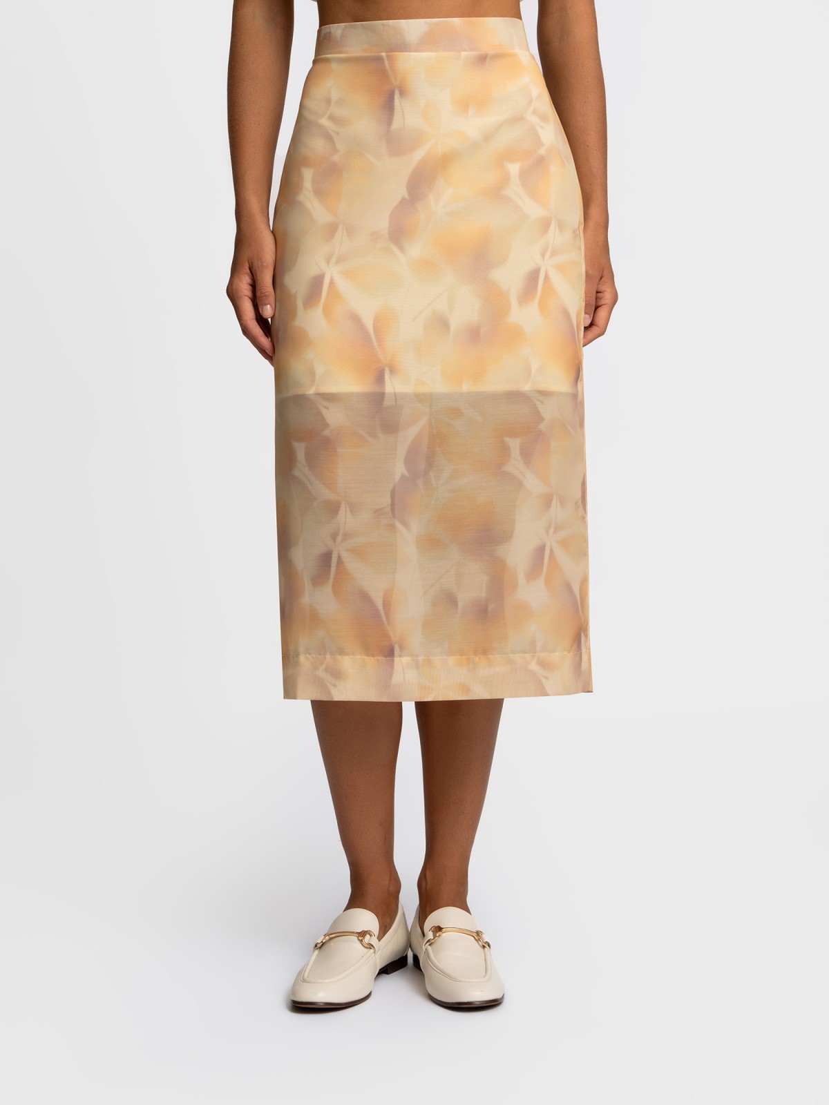 Юбка миди с принтом