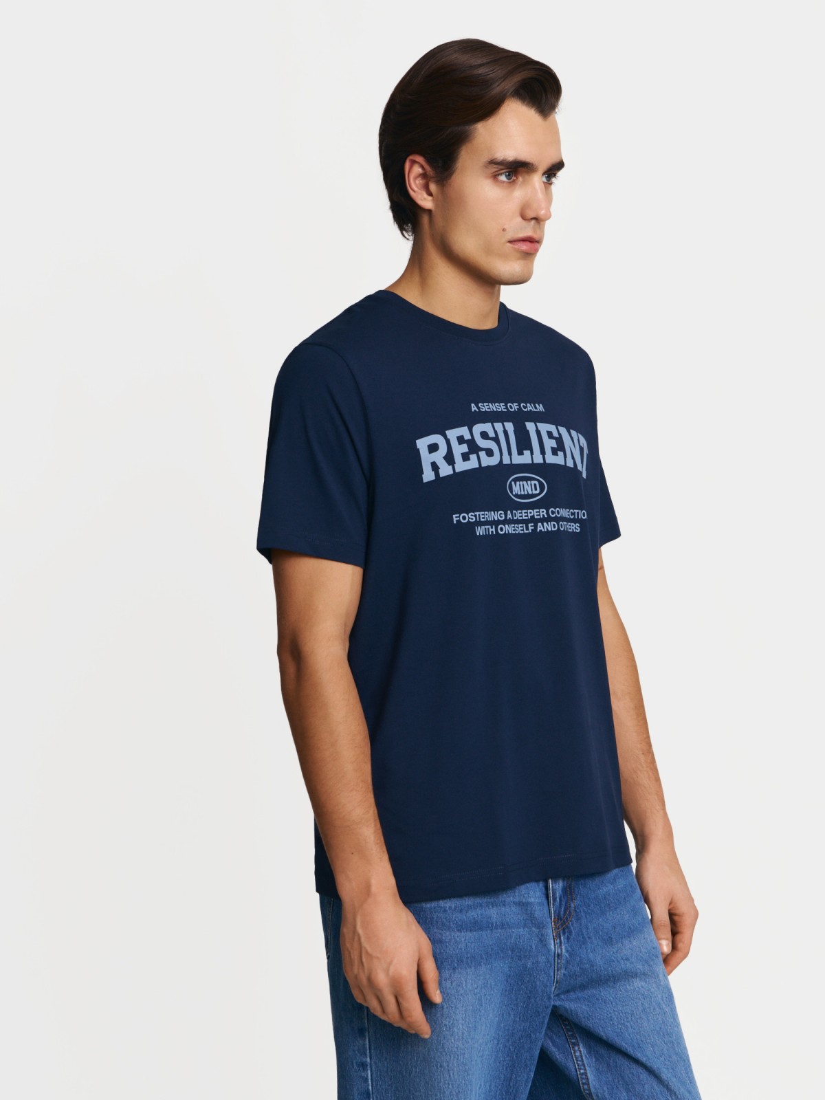 Футболка из хлопка с надписью 