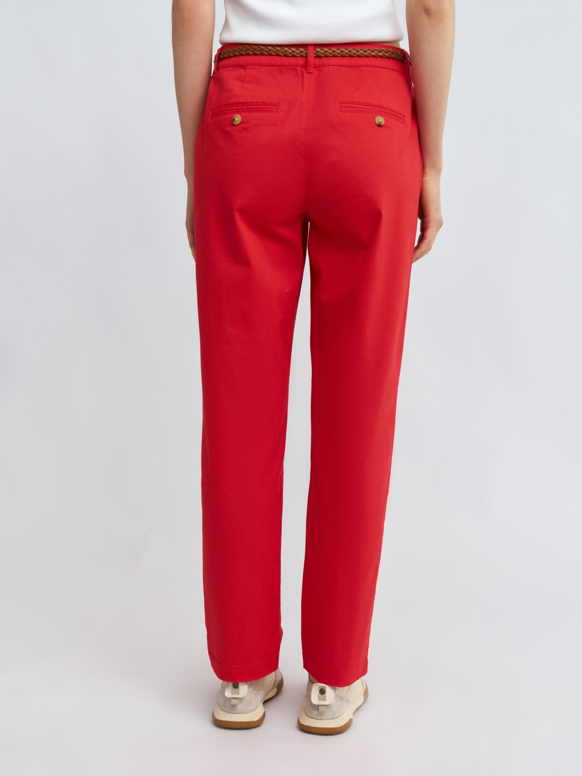 Брюки-чинос из хлопка с ремешком