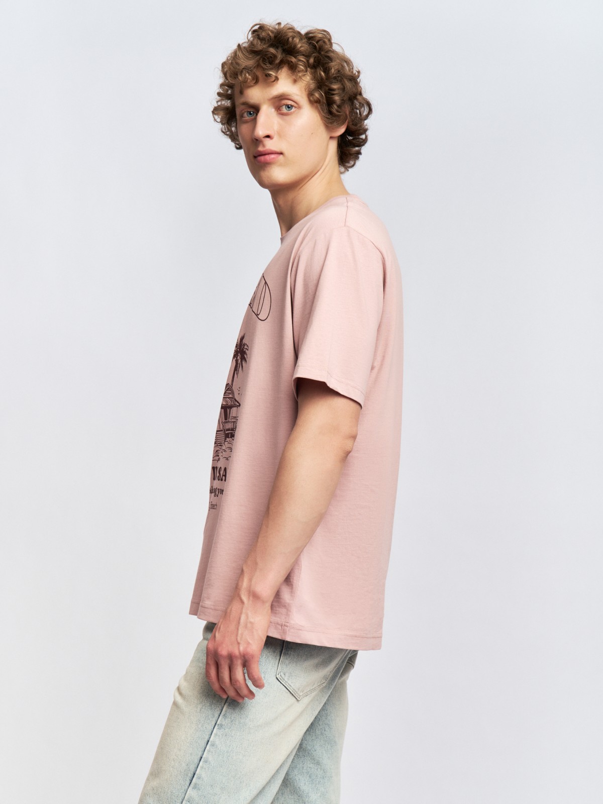 Футболка из хлопка с принтом