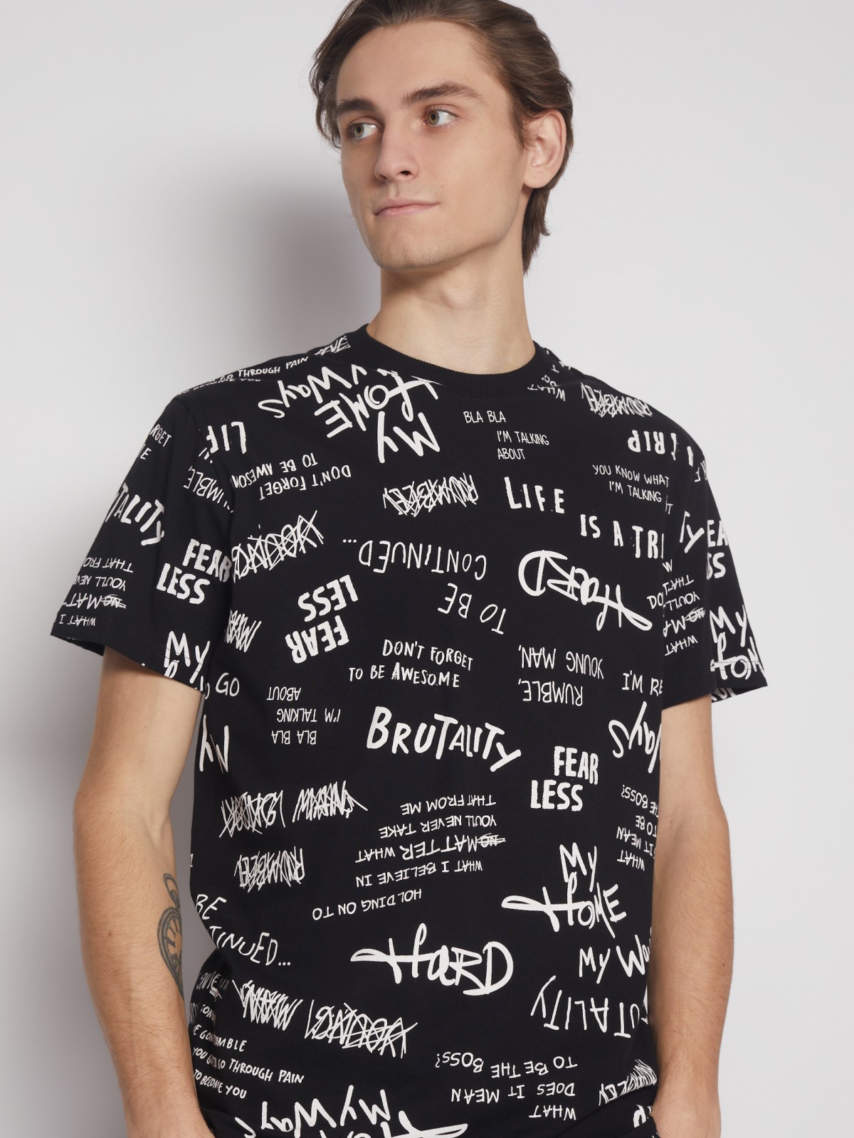 Футболка из хлопка с принтом