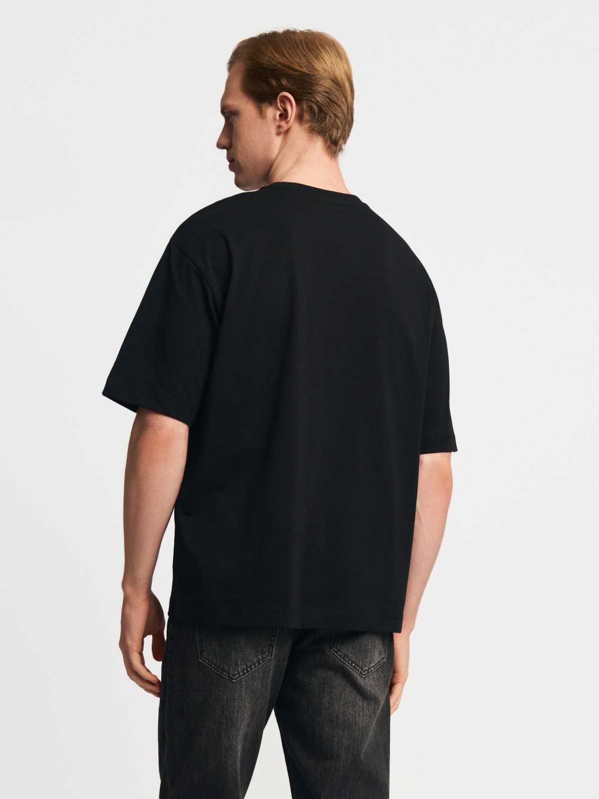 Футболка оверсайз из хлопка с принтом