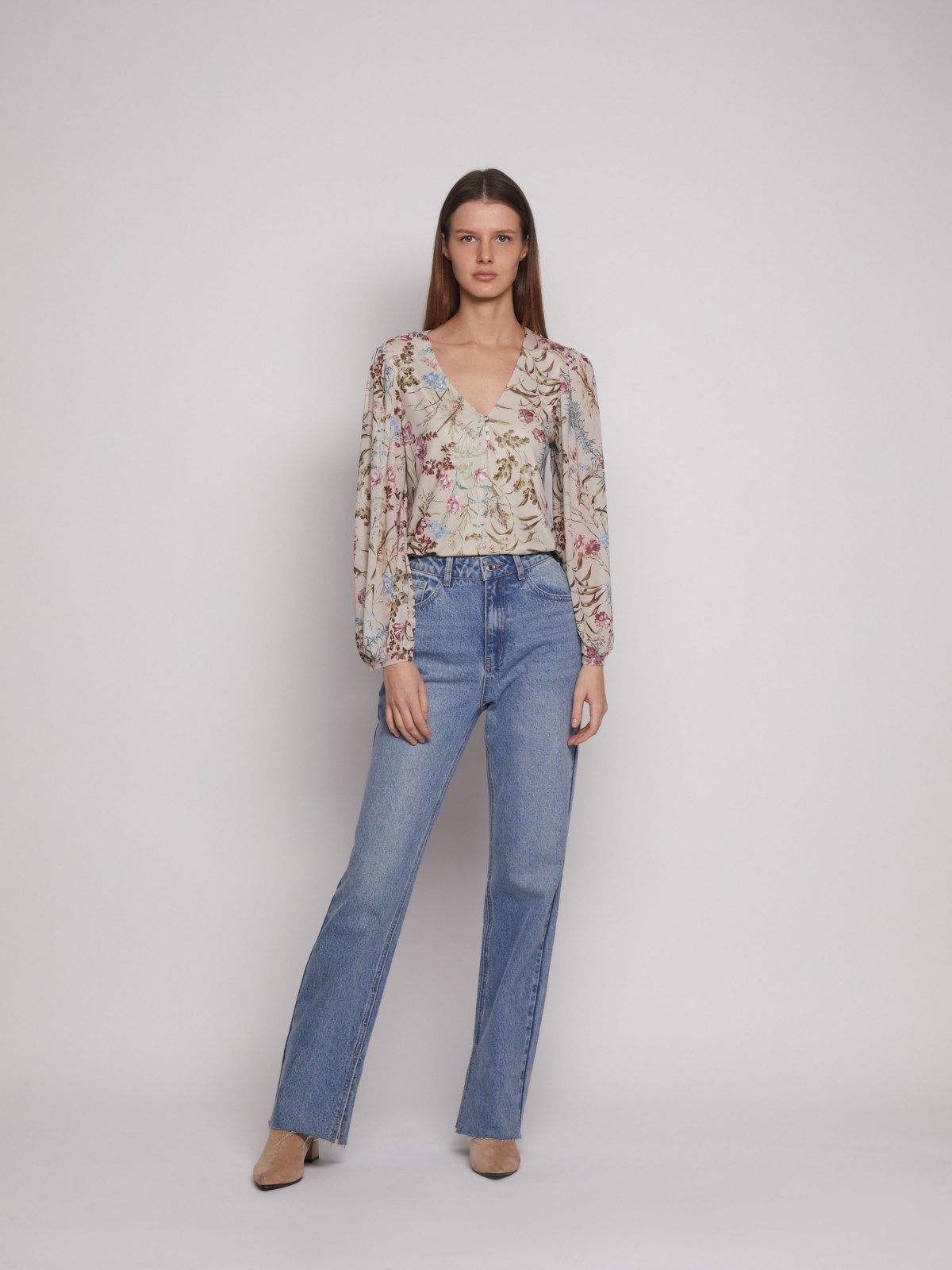 Блузка с цветочным принтом