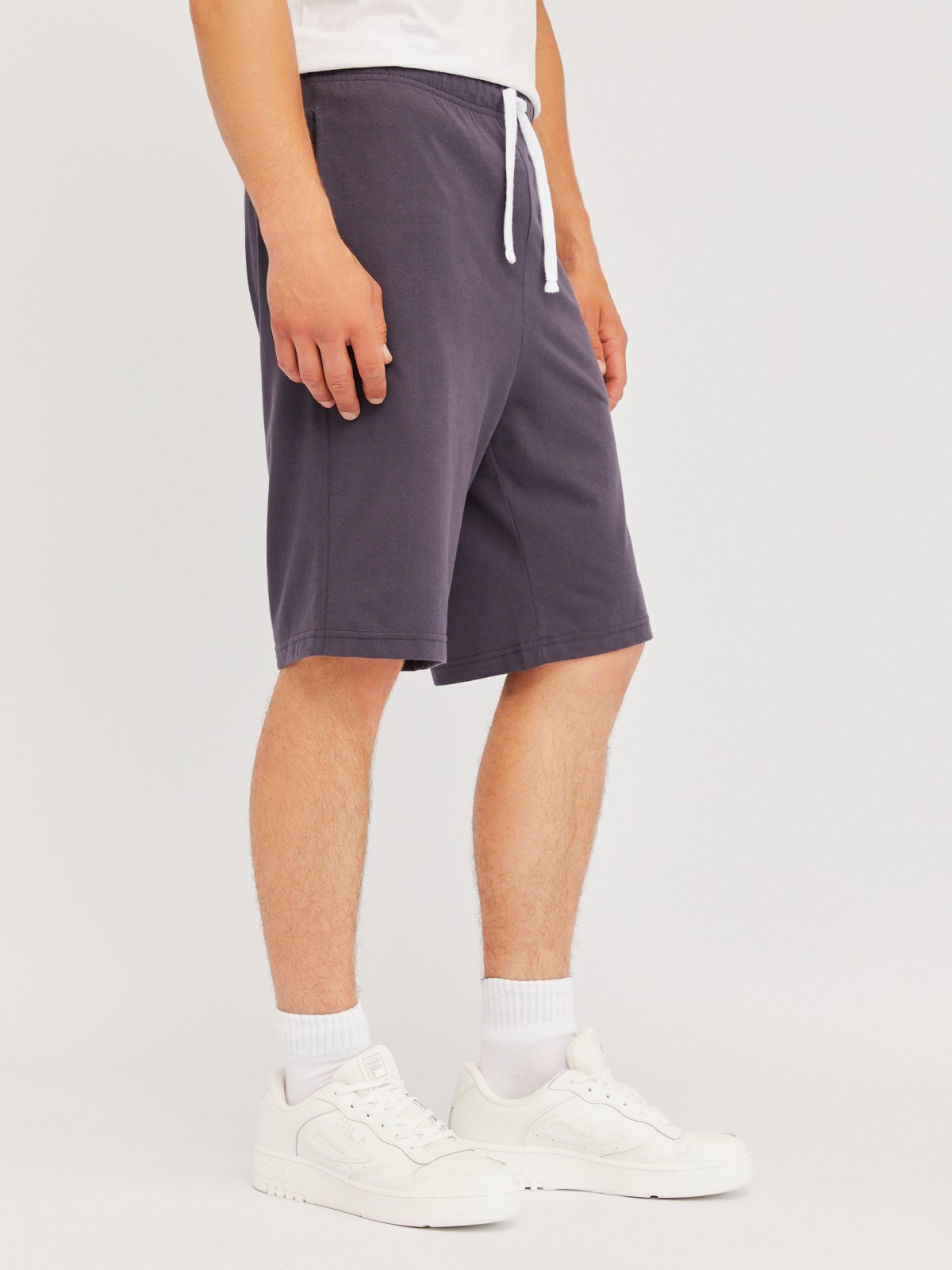 Трикотажные шорты из хлопка на резинке