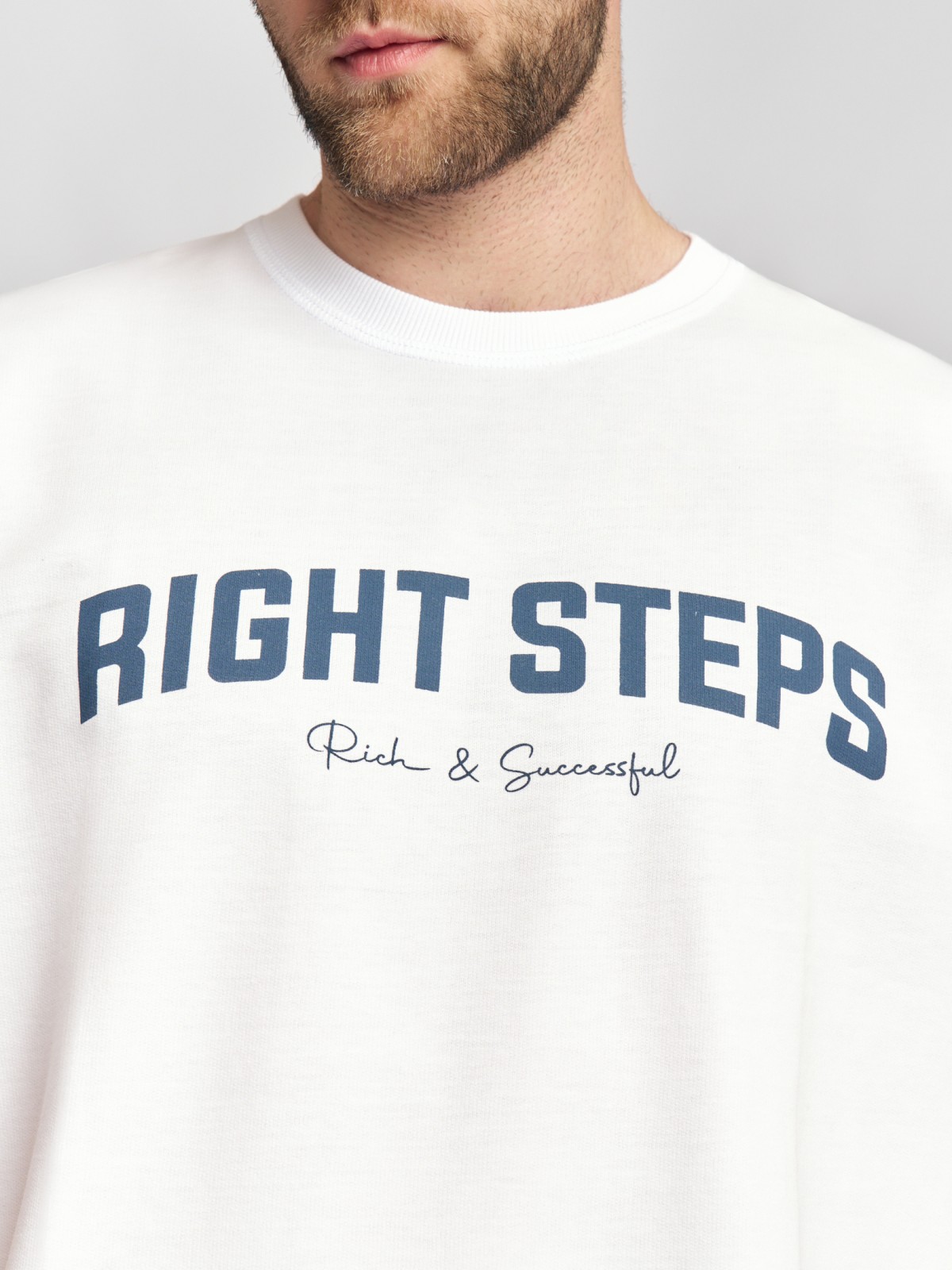 Футболка из хлопка с принтом-надписью