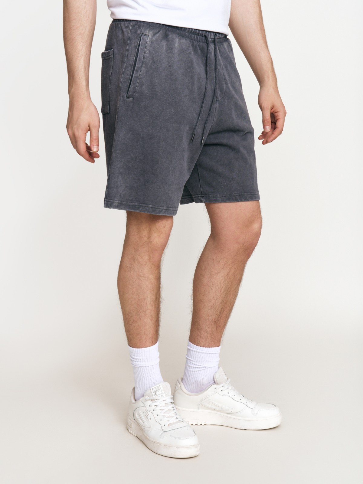 Трикотажные шорты из хлопка на резинке