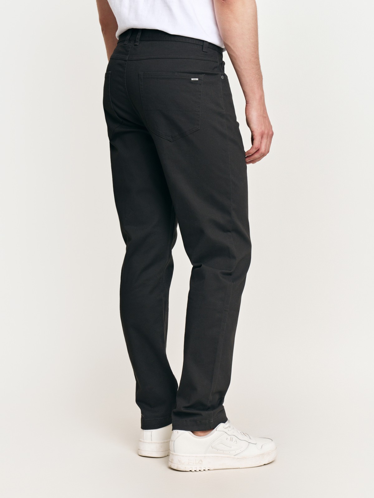 Брюки силуэта Slim из хлопка