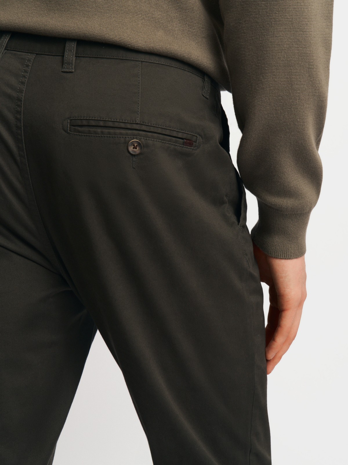 Брюки силуэта Slim из хлопка