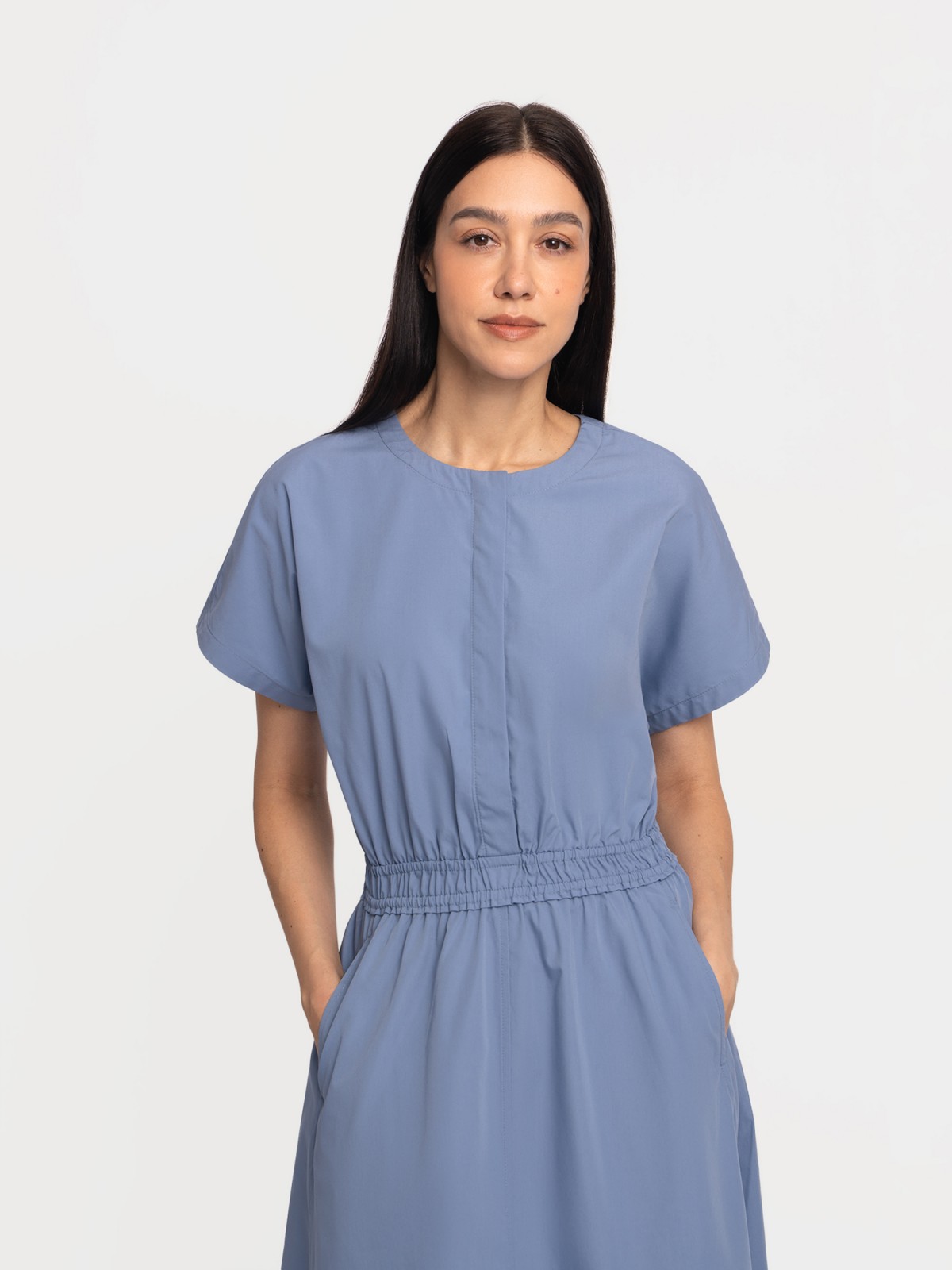 Платье миди на резинке