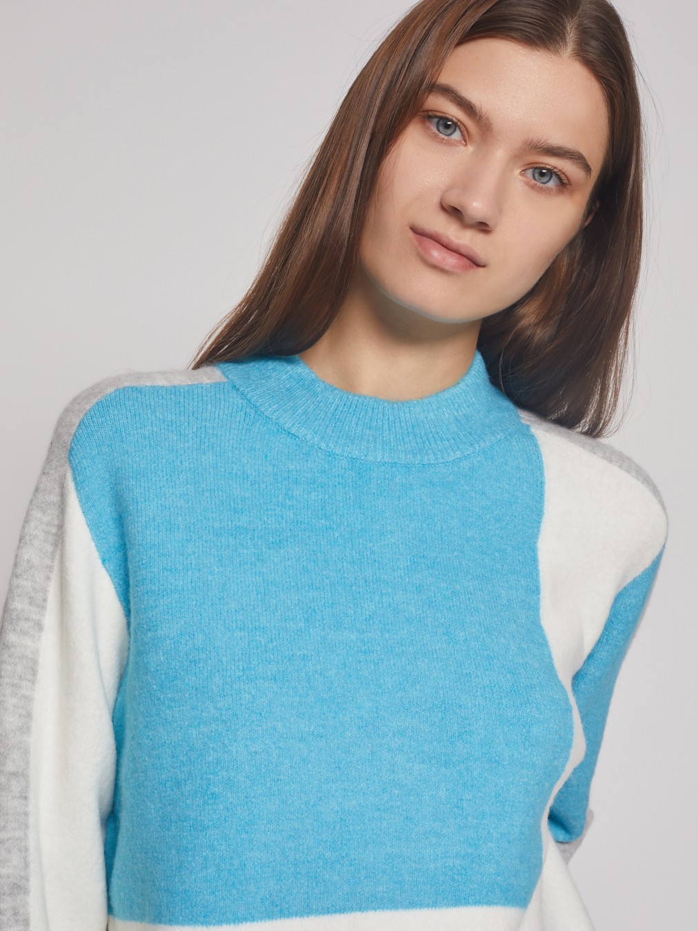 Вязаный джемпер в стиле Color Block