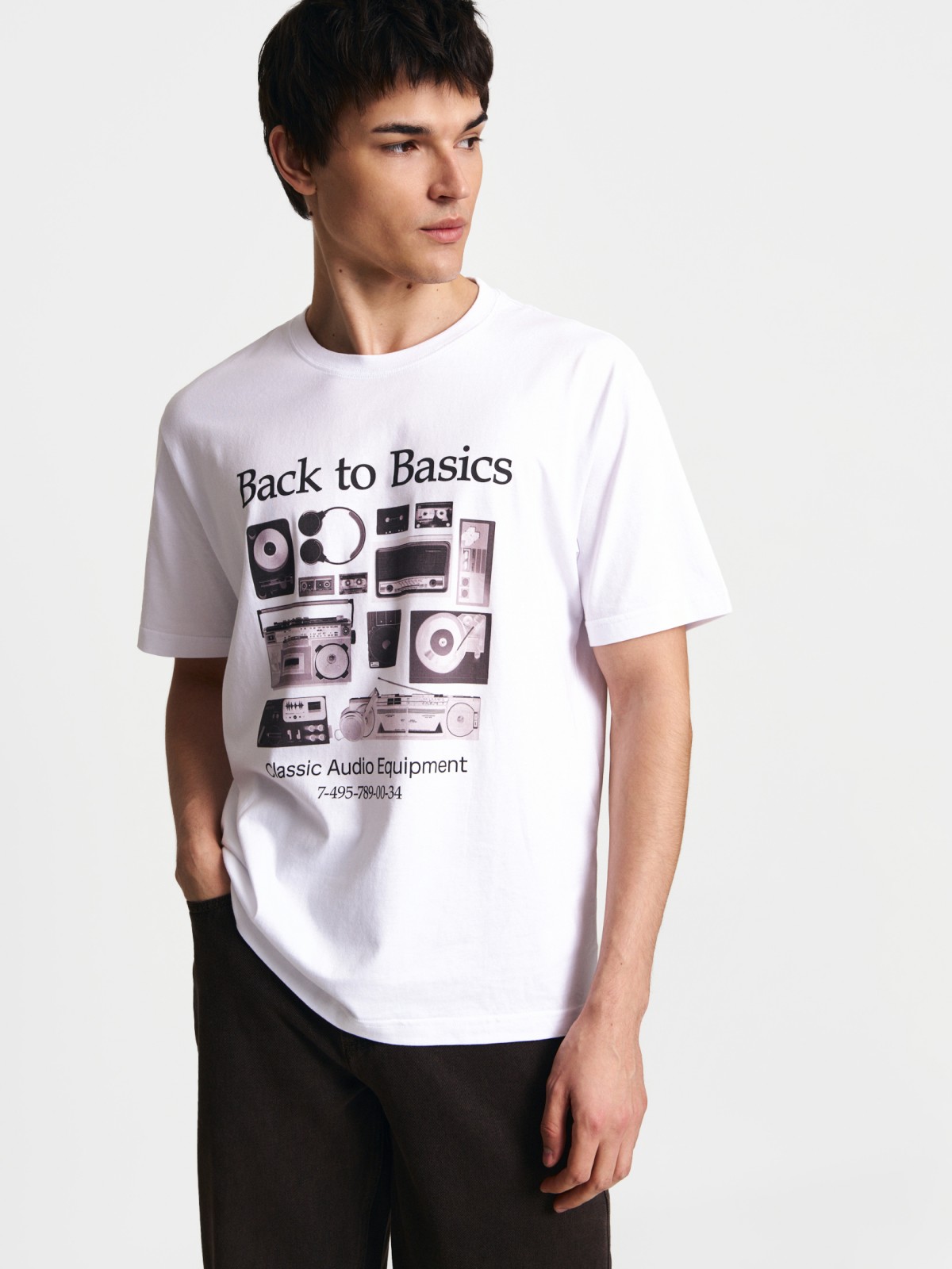 Футболка из хлопка с принтом