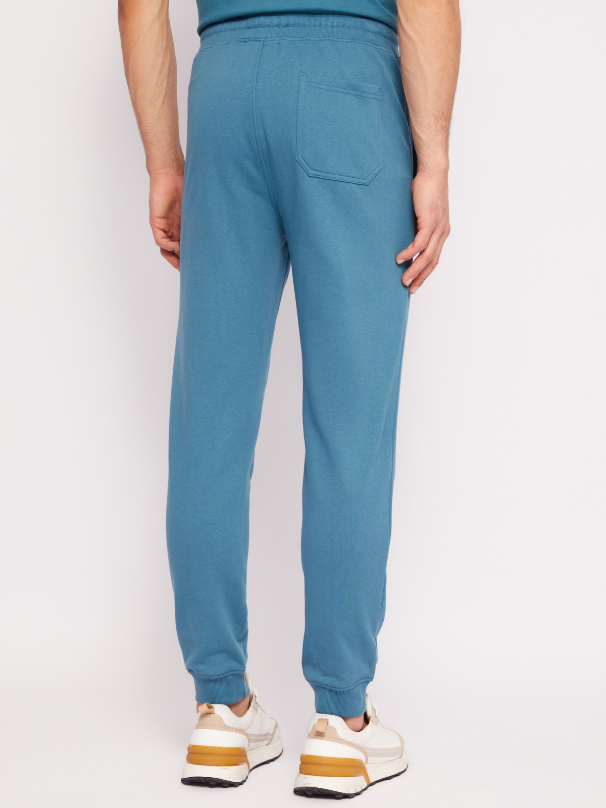 Трикотажные брюки-джоггеры в спортивном стиле zolla 014217675012, цвет бирюзовый, размер S - фото 5