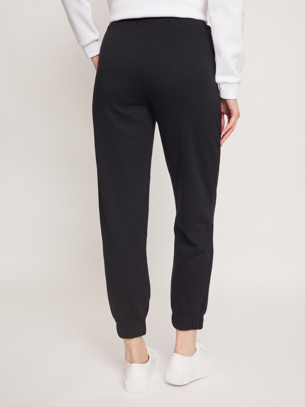 Трикотажные брюки-джоггеры zolla 22131732L121, цвет черный, размер XS - фото 6