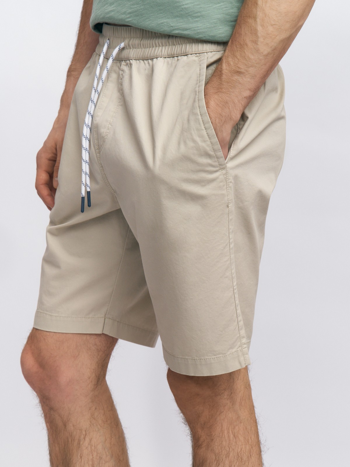 Удлинённые шорты на резинке из хлопка