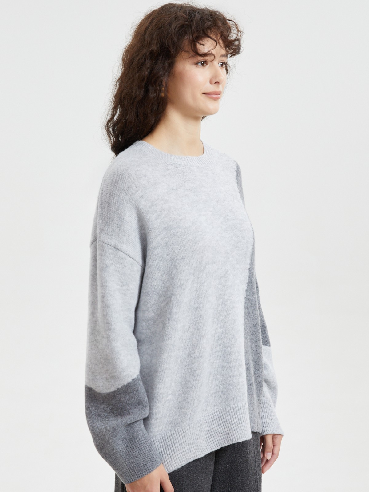 Вязаный джемпер оверсайз с шерстью