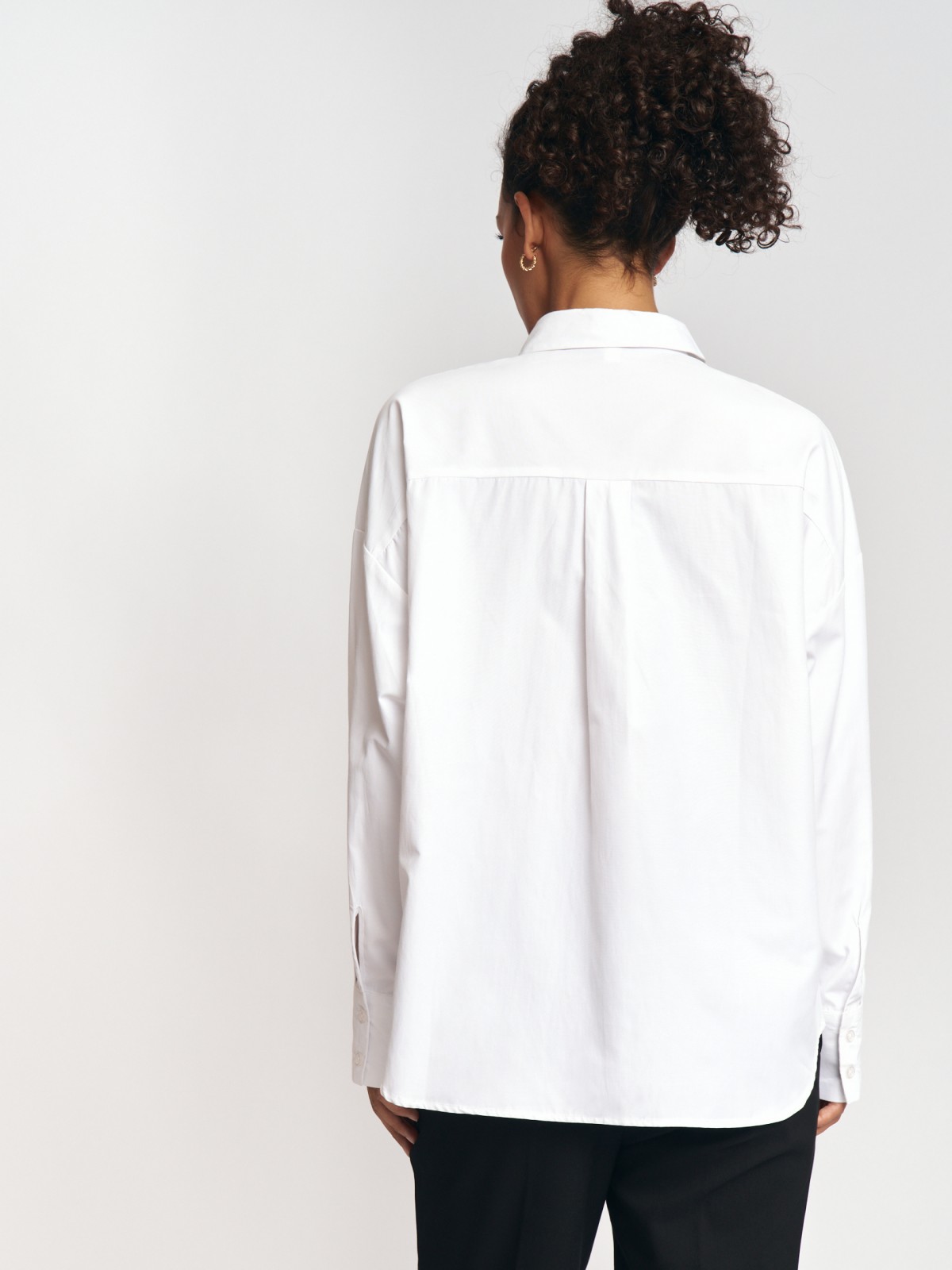 Рубашка свободного силуэта с карманом