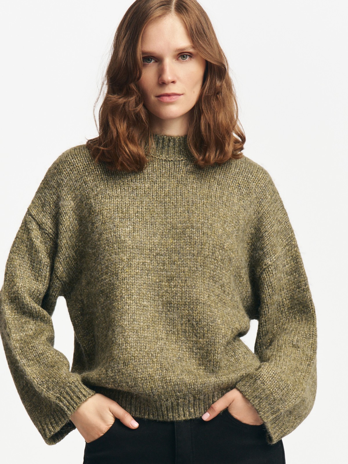 Вязаный свитер с люрексом