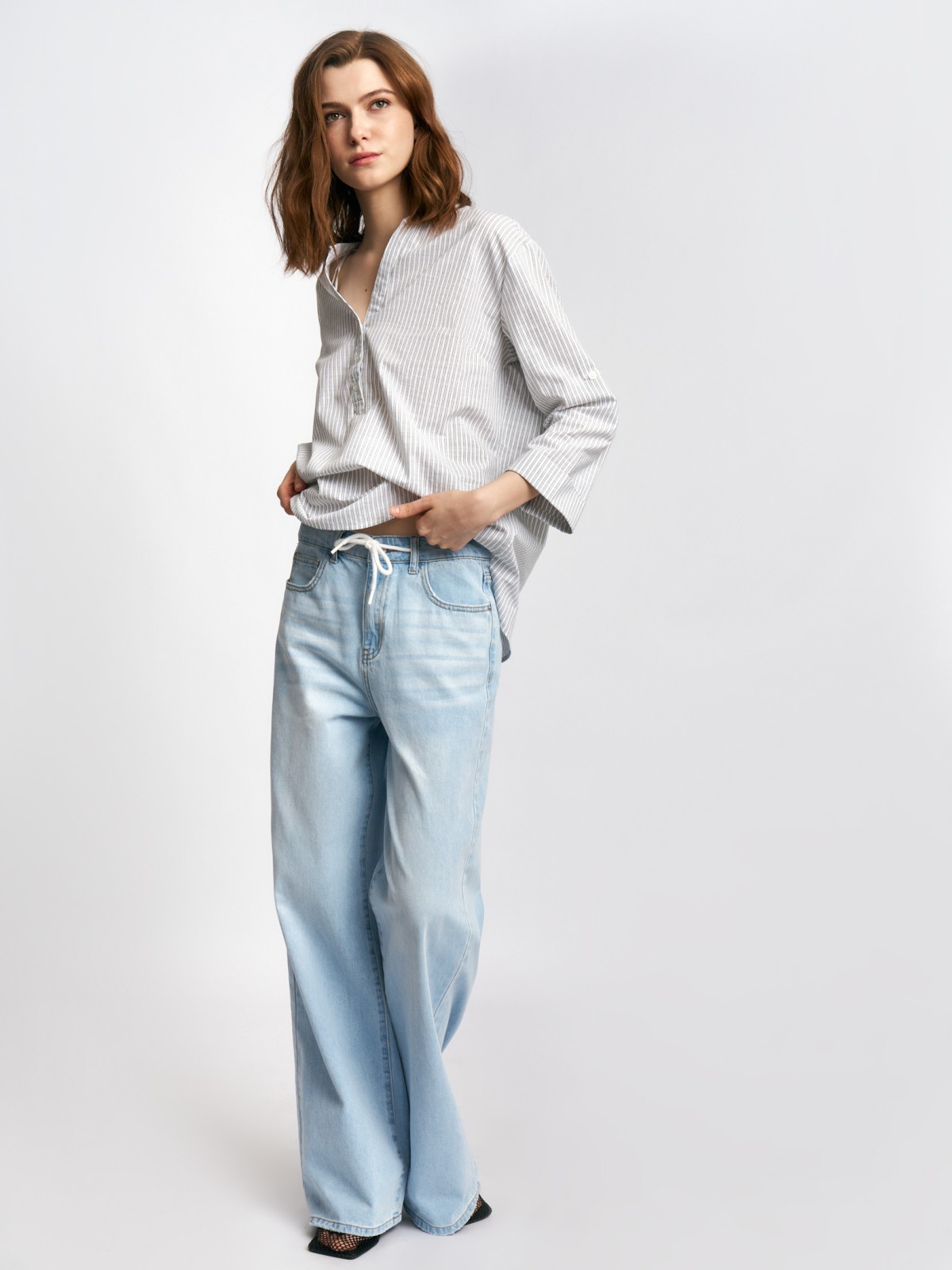 Блузка из хлопка в полоску