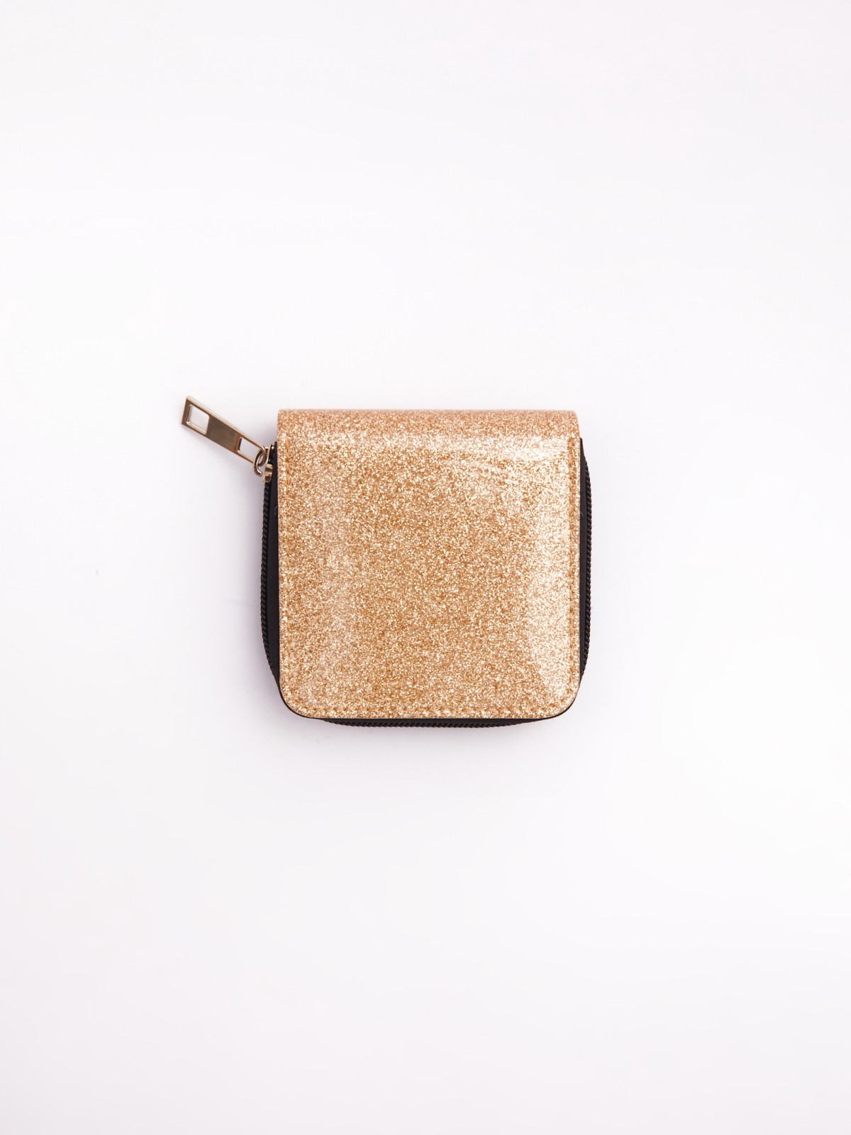 Маленький новогодний кошелёк-монетница на молнии zolla 02343948L025, цвет золотой, размер No_size - фото 3