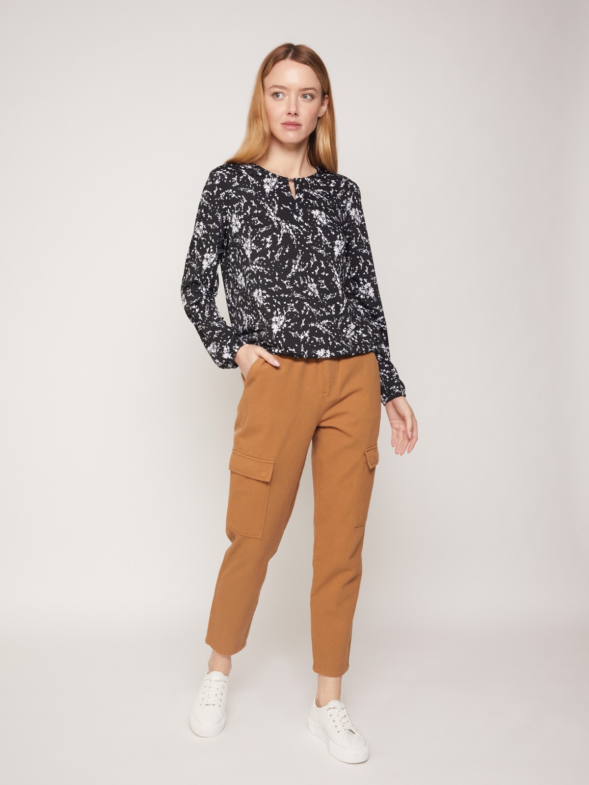 Блузка с цветочным принтом