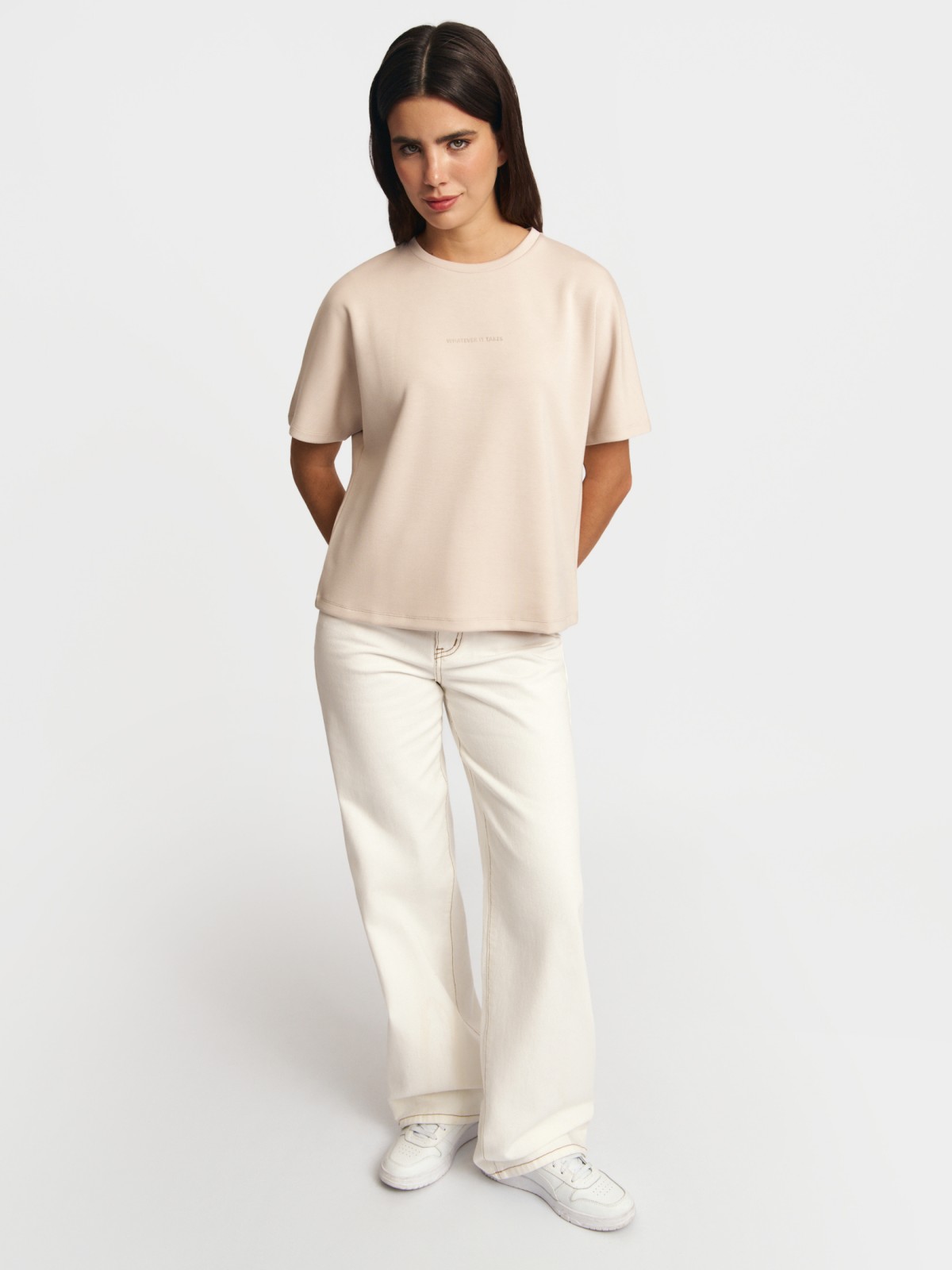 Футболка с принтом-надписью