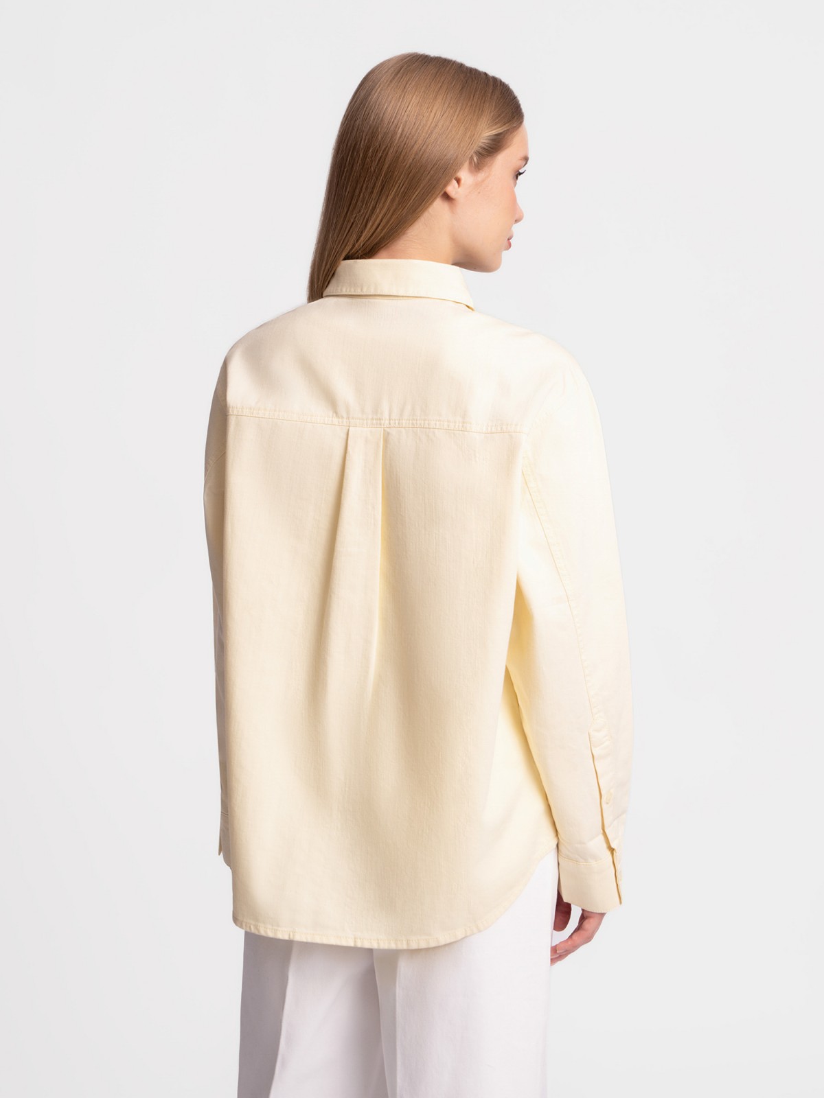 Рубашка оверсайз силуэта из хлопка